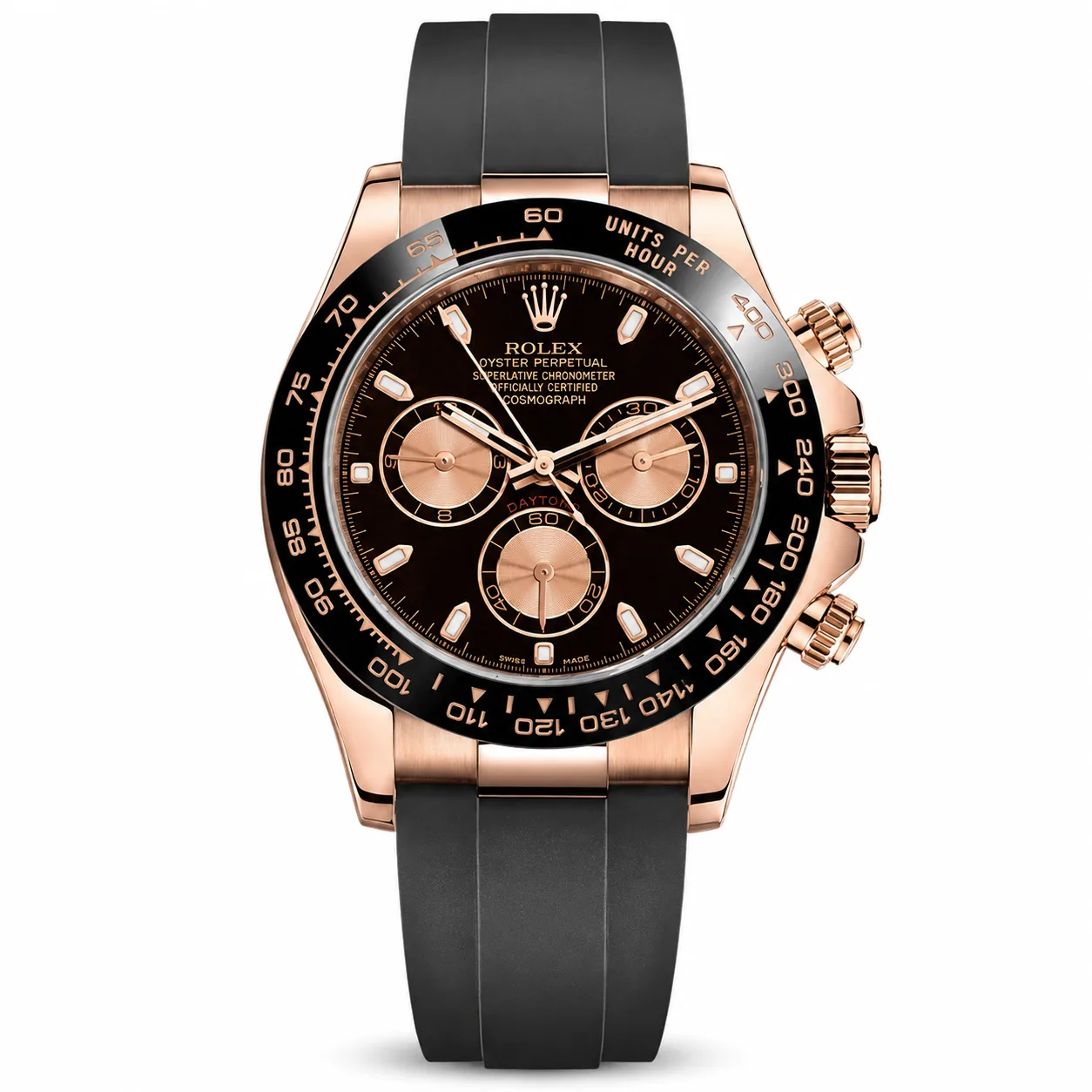 Rolex Cosmograph Daytona M116515LN-0012 40mm Cal.4130 18K Everose Gold AI 头图 1 - 白底全貌 [ai-shot:full-white]
