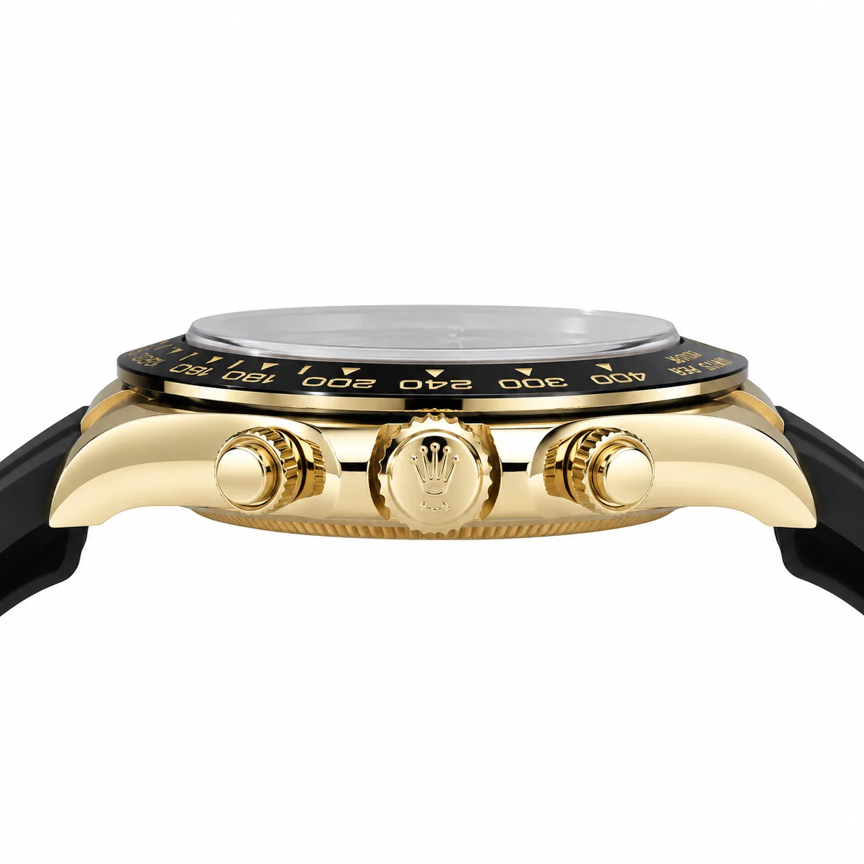 Rolex Cosmograph Daytona 116518LN-0039 40mm Cal.4130 18K Yellow Gold AI 头图 2 - 侧面细节 [ai-shot:side-detail]