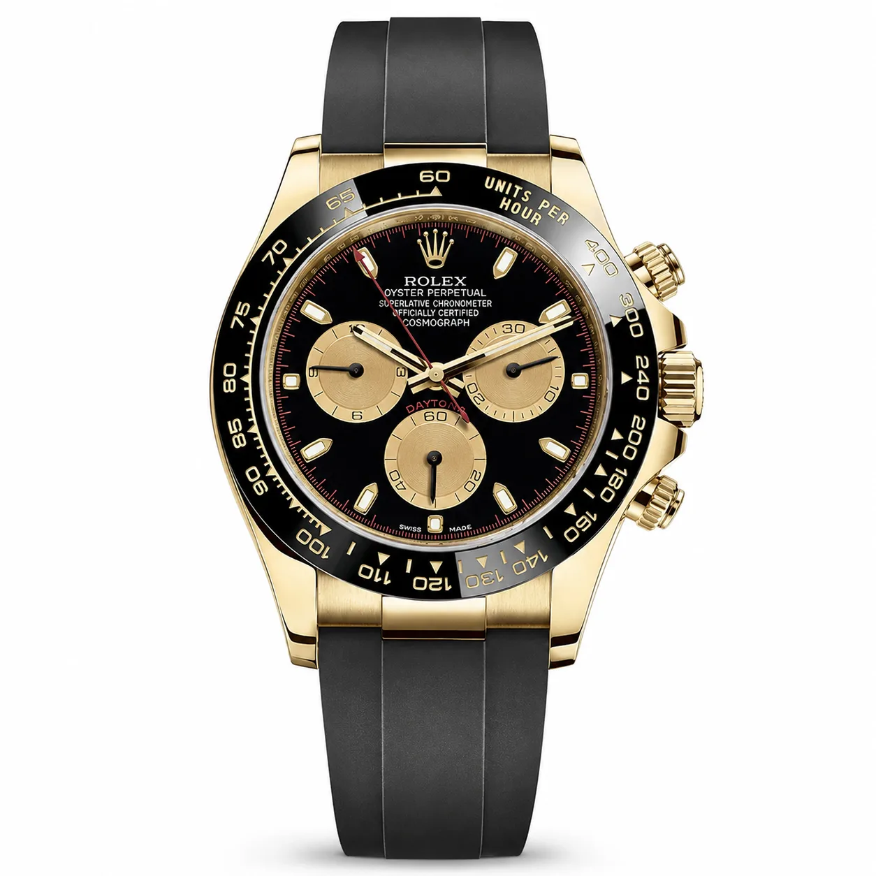 Rolex Cosmograph Daytona 116518LN-0039 40mm Cal.4130 18K Yellow Gold AI 头图 1 - 白底全貌 [ai-shot:full-white]