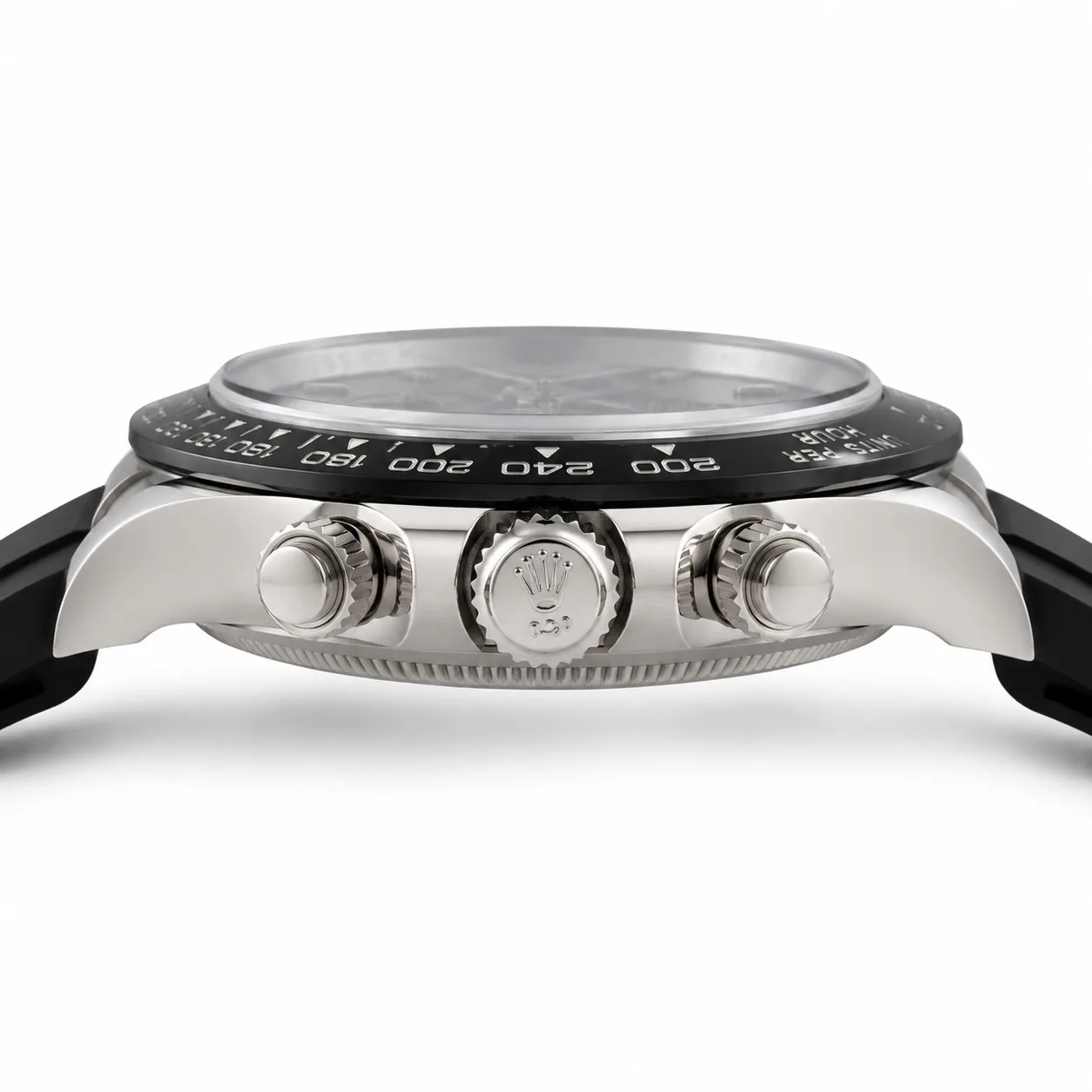 Rolex Explorer 116519ln-0024 40mm Black Dial 18K White Gold AI 头图 2 - 侧面细节 [ai-shot:side-detail]