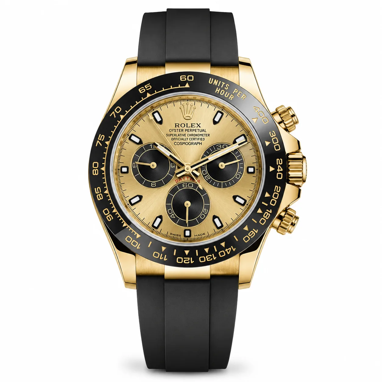 Rolex Cosmograph Daytona 116518LN-0040 40mm Cal.4130 18K Yellow Gold AI 头图 1 - 白底全貌 [ai-shot:full-white]