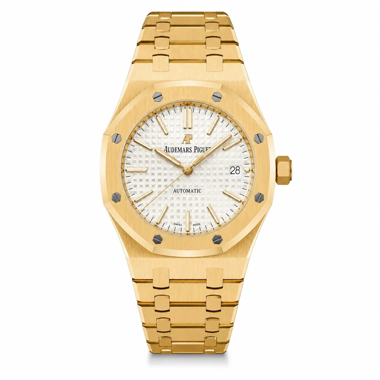 Audemars Piguet Royal Oak 15400BA Cal.3120 White Dial Two Tone AI 头图 1 - 白底全貌 [ai-shot:full-white]