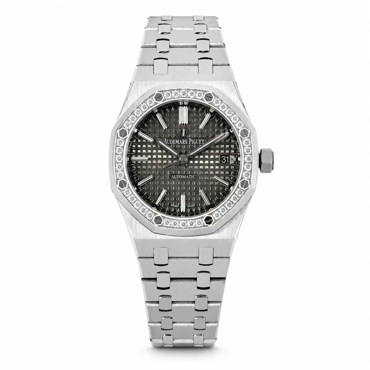 Audemars Piguet Royal Oak 15500ST.OO.1220ST.03 Cal.4302 Slate Dial AI 头图 1 - 白底全貌 [ai-shot:full-white]