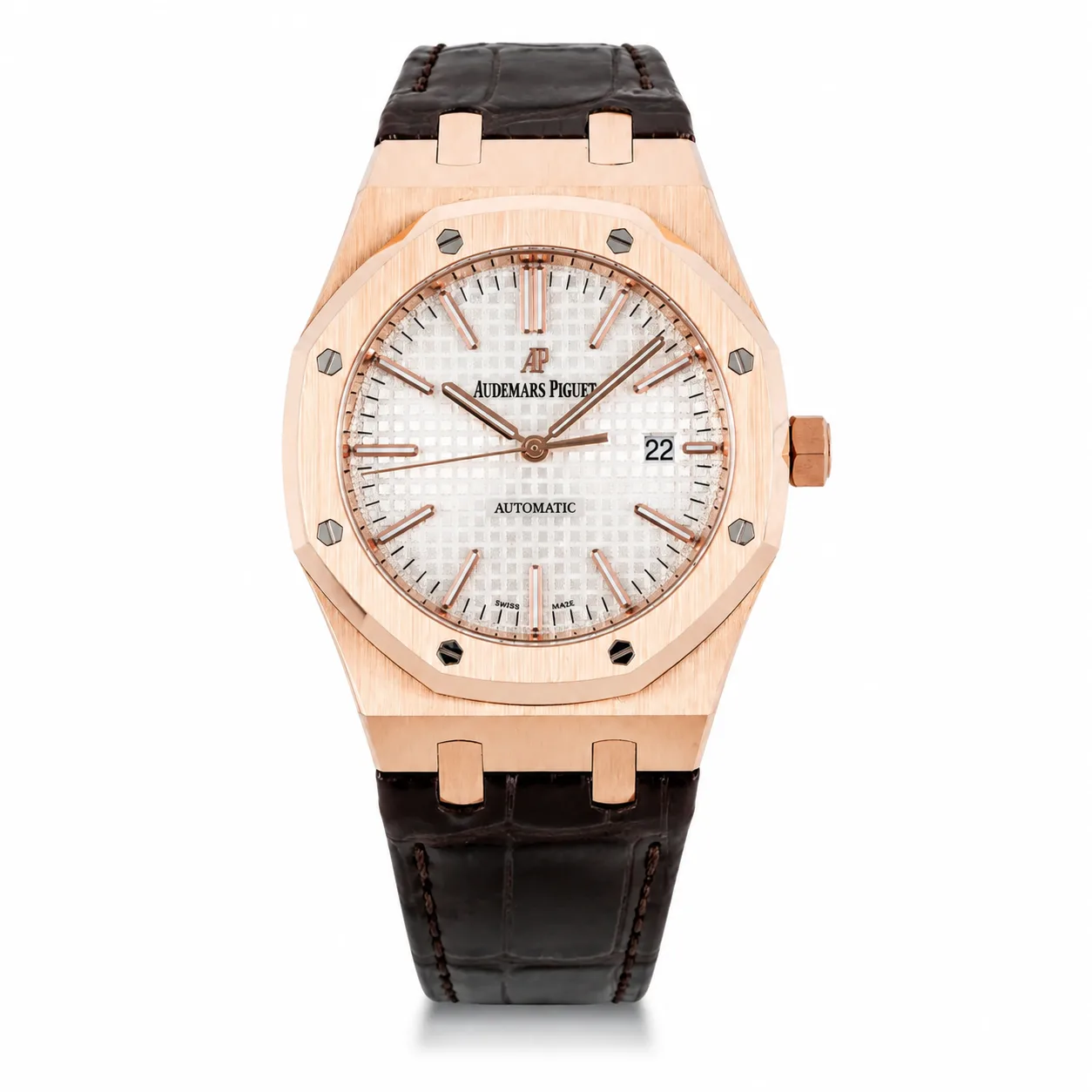 Audemars Piguet Royal Oak 15400OR.OO.D088CR.01 Cal.3120 Everose Gold AI 头图 1 - 白底全貌 [ai-shot:full-white]