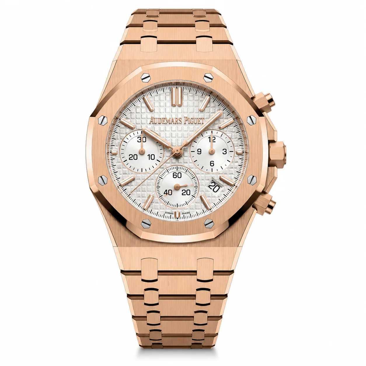 Audemars Piguet Royal Oak 26240OR.OO.1320OR.01 Cal.4401 Everose Gold AI 头图 1 - 白底全貌 [ai-shot:full-white]