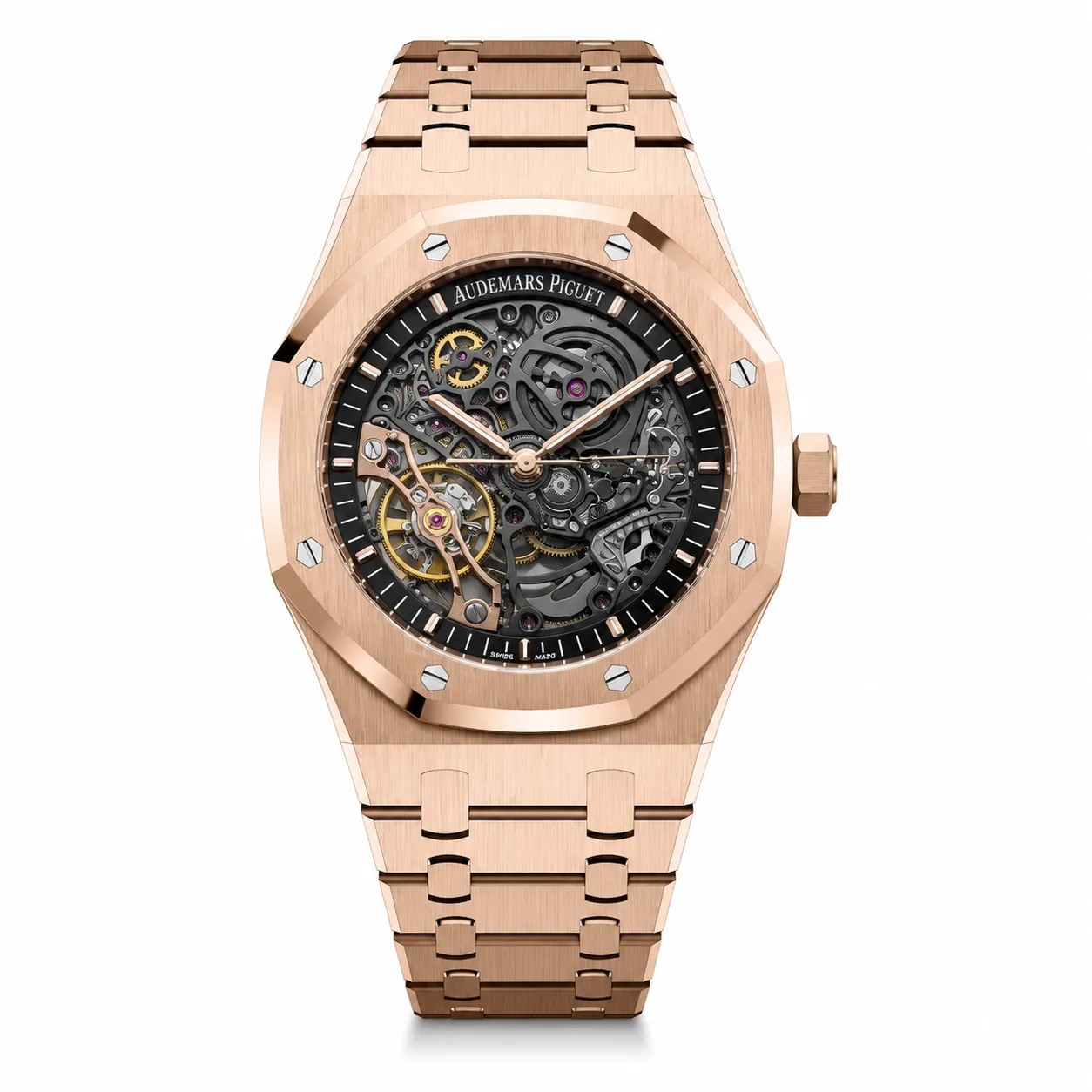 Audemars Piguet Royal Oak 15407OR.OO.1220OR.01 Cal.3132 Everose Gold AI 头图 1 - 白底全貌 [ai-shot:full-white]
