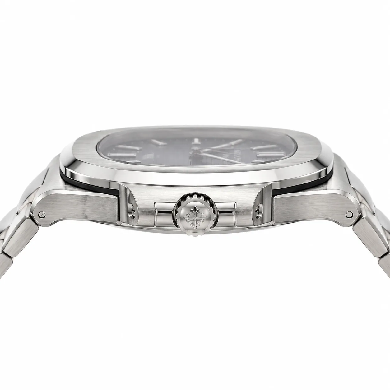 Patek Philippe Nautilus 5811/1G Cal.324 D-Blue Dial AI 头图 2 - 侧面细节 [ai-shot:side-detail]
