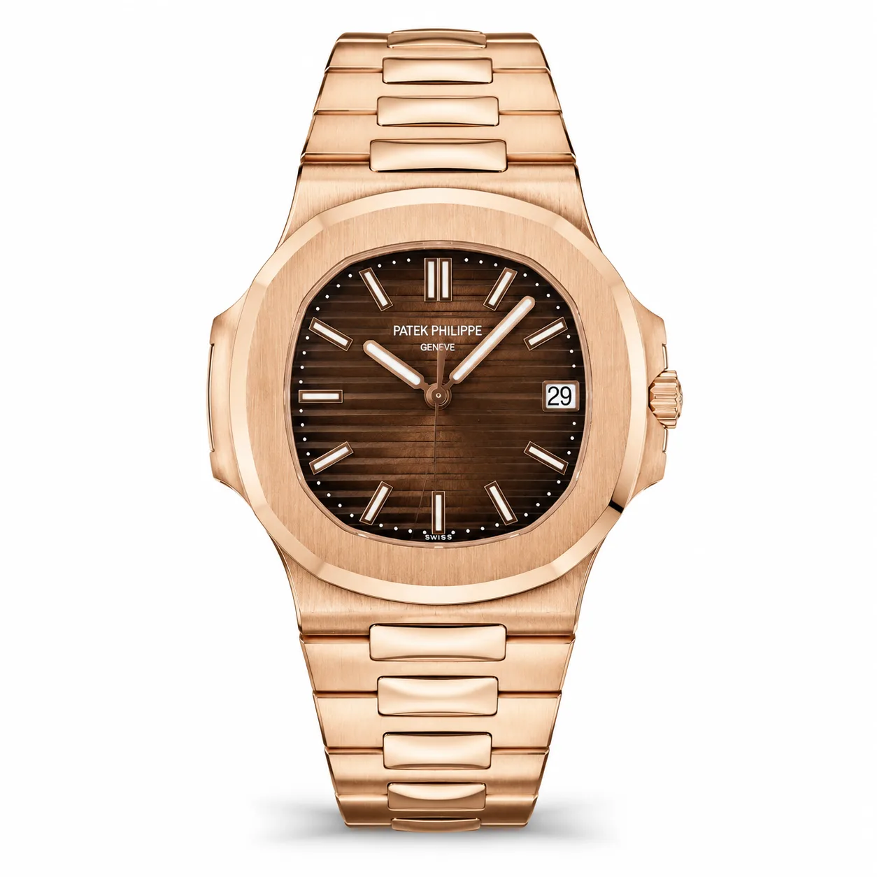 Patek Philippe Nautilus 5711/1R-001 Cal.324 D-Blue Dial Everose Gold AI 头图 1 - 白底全貌 [ai-shot:full-white]