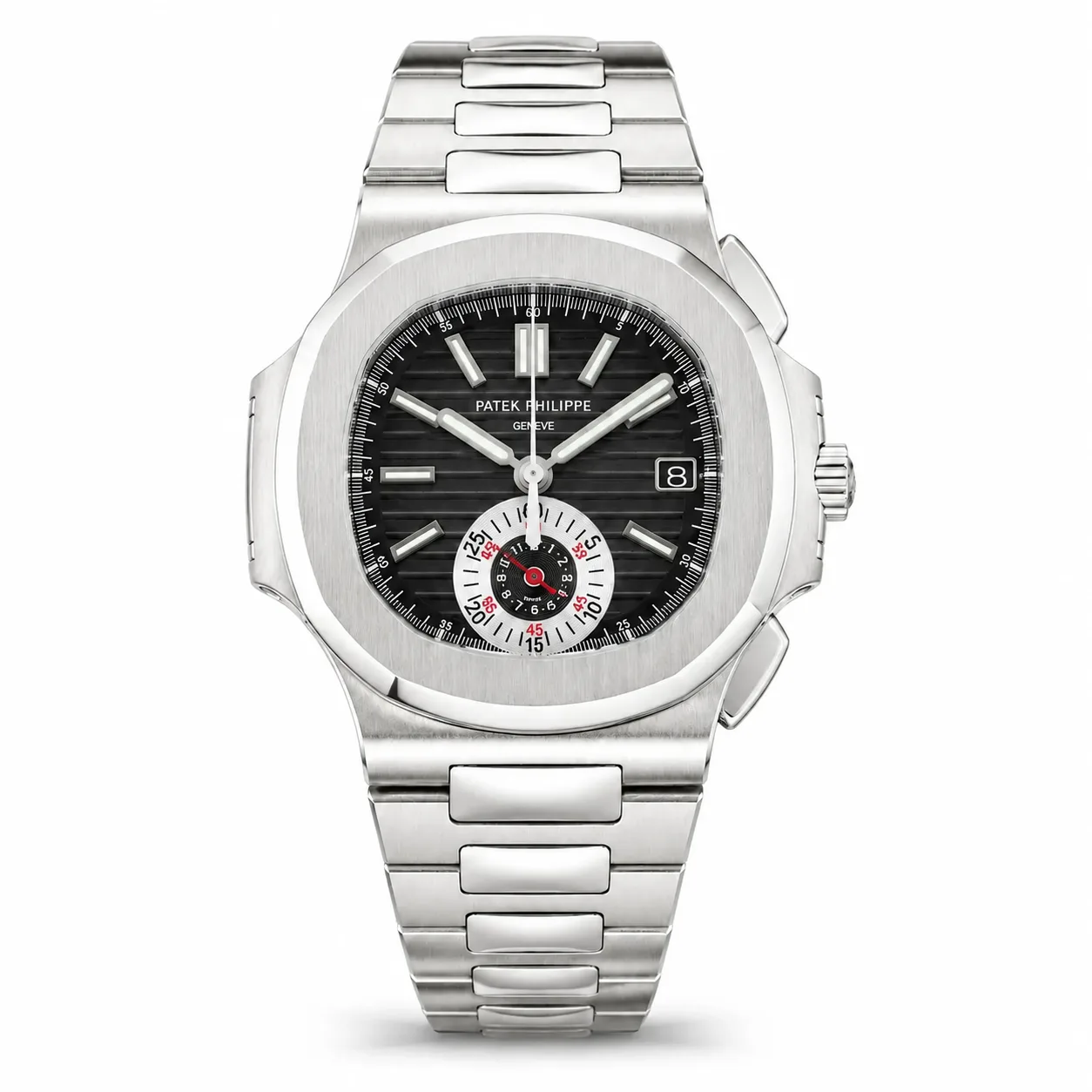 Patek Philippe Nautilus 5980/1A-014 Cal.CH 28-520 C AI 头图 1 - 白底全貌 [ai-shot:full-white]