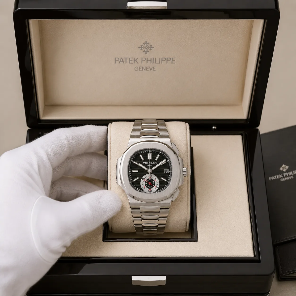 Patek Philippe Nautilus 5980/1A-014 Cal.CH 28-520 C AI 头图 5 - 包装盒 [ai-shot:box-shot]