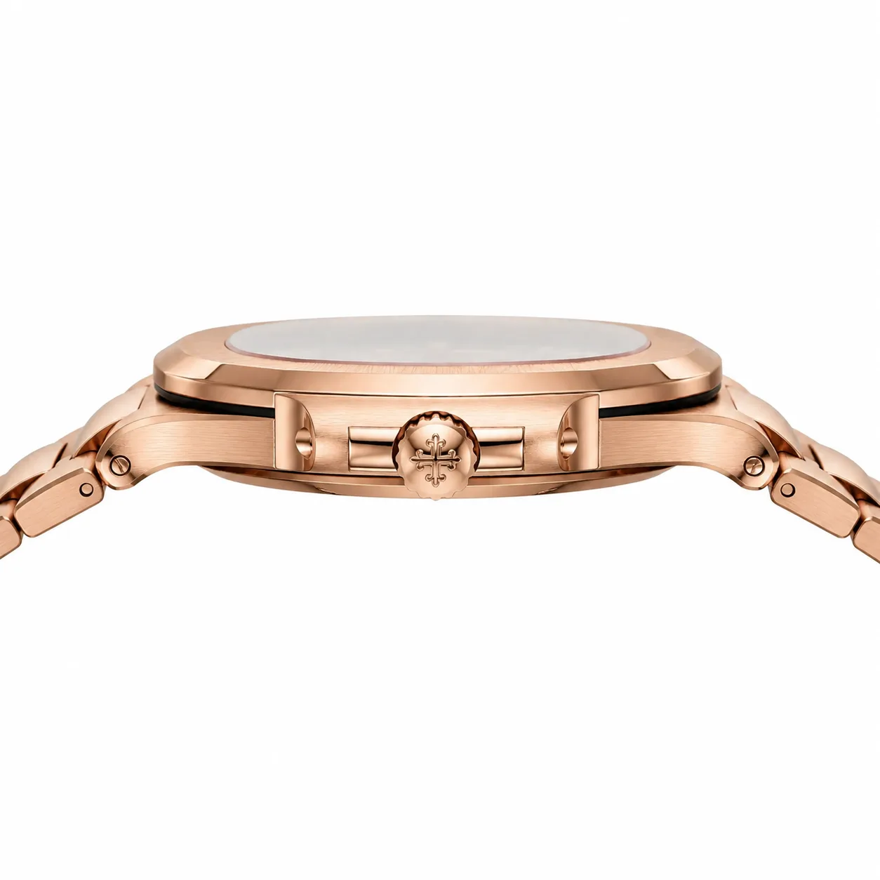 Patek Philippe Nautilus 5712/1R-001 Cal.240 D-Blue Dial Everose Gold AI 头图 2 - 侧面细节 [ai-shot:side-detail]