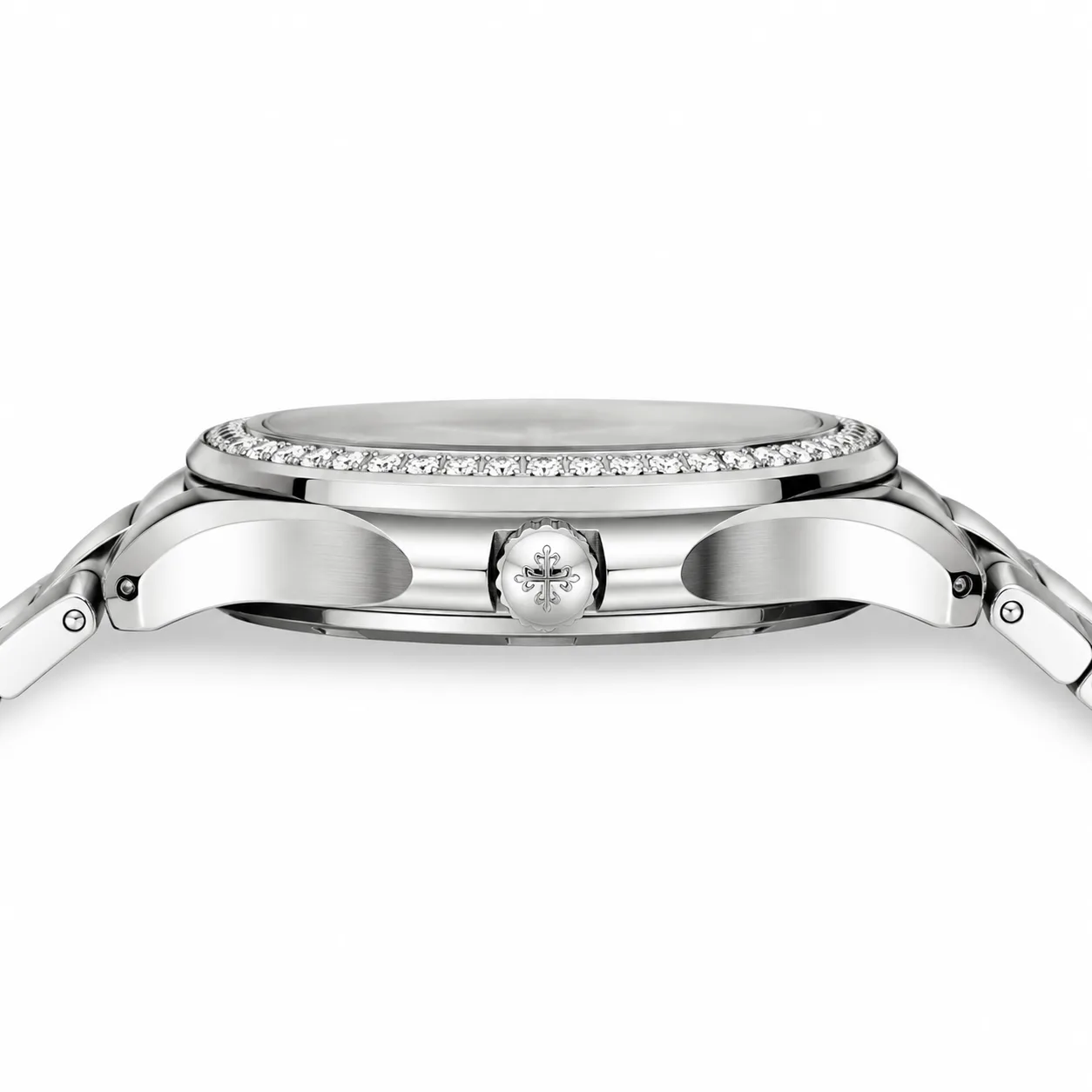 Patek Philippe Aquanaut 5164A-001 Cal.26 AI 头图 2 - 侧面细节 [ai-shot:side-detail]