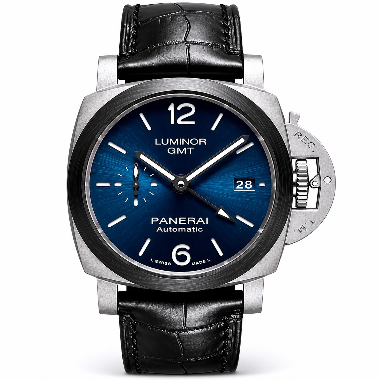 PANERAI 庐米诺 (Luminor) PAM01279 Cal.9010 Blue Dial AI 头图 1 - 白底全貌 [ai-shot:full-white]