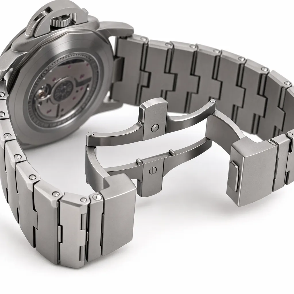 PANERAI 庐米诺 (Luminor) PAM01279 Cal.9010 Blue Dial AI 头图 3 - 表扣表链 [ai-shot:bracelet-clasp]