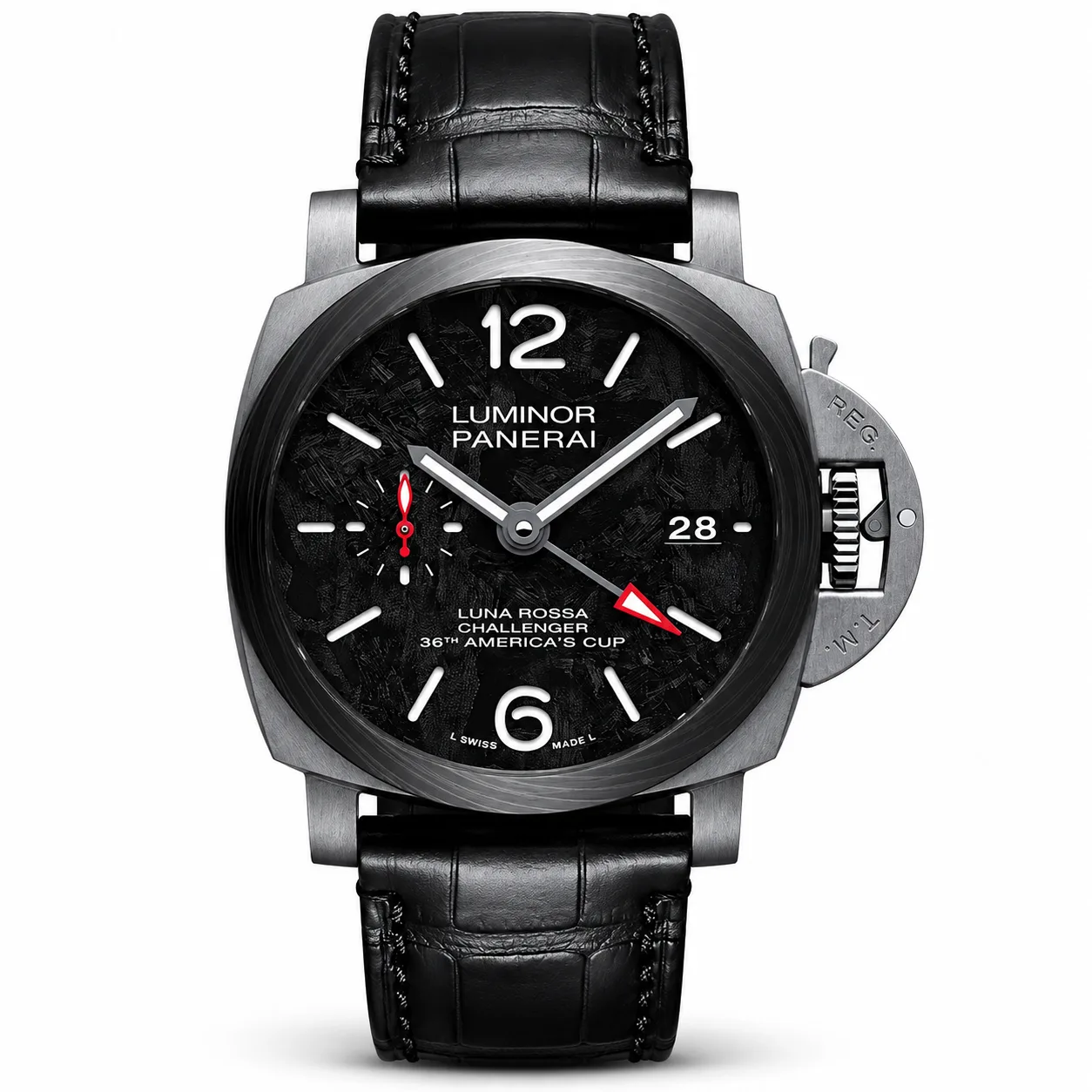 PANERAI 庐米诺 (Luminor) PAM01096 Cal.9010 AI 头图 1 - 白底全貌 [ai-shot:full-white]