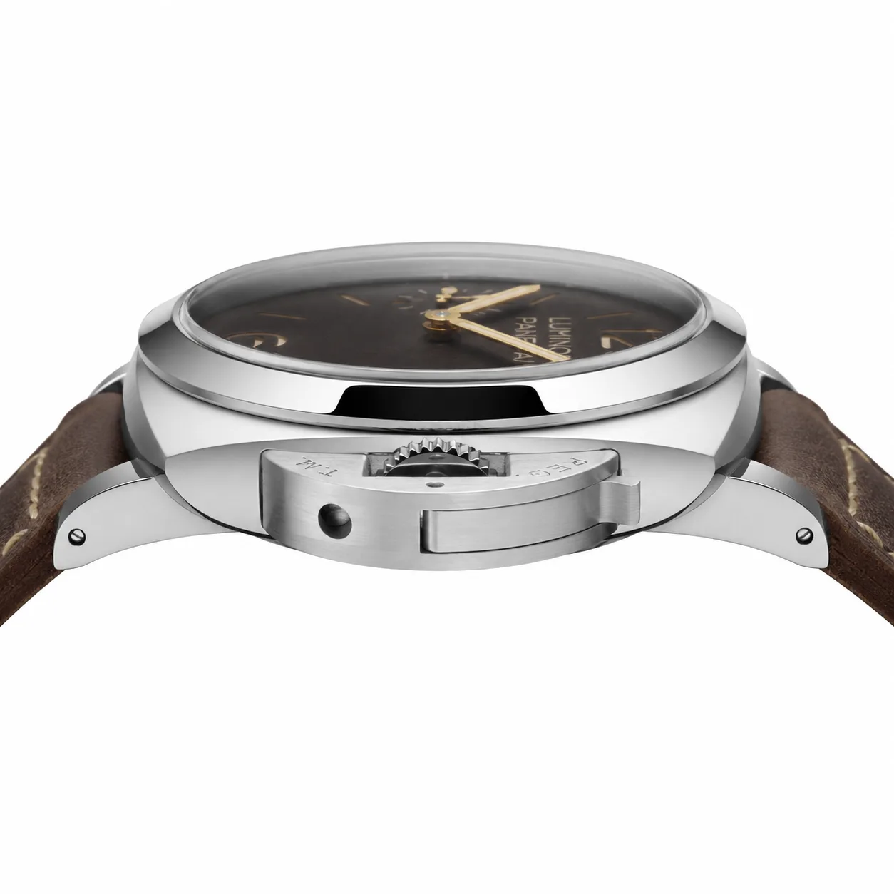 PANERAI 庐米诺 (Luminor) PAM01731 Cal.6000 AI 头图 2 - 侧面细节 [ai-shot:side-detail]