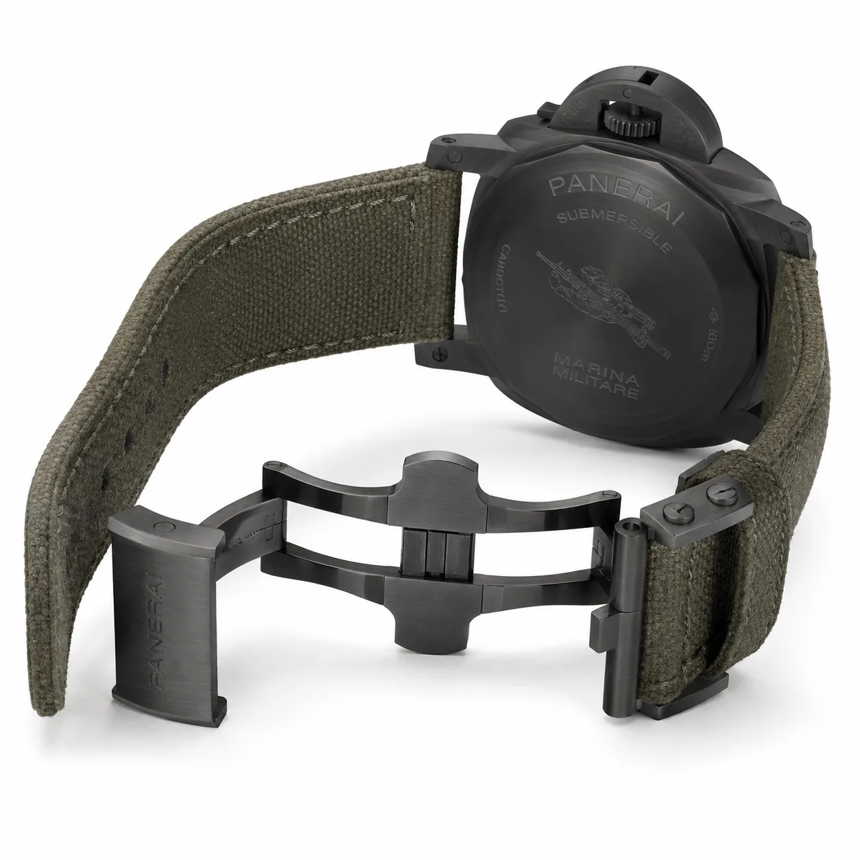 PANERAI 潜行 Marina Militare (Submersible Marina Militare) PAM01698 Cal.900 D-Blue Dial AI 头图 3 - 表扣表链 [ai-shot:bracelet-clasp]