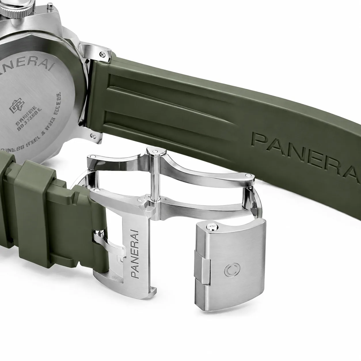 PANERAI 庐米诺 (Luminor) PAM01087 Cal.6000 White Dial AI 头图 3 - 表扣表链 [ai-shot:bracelet-clasp]