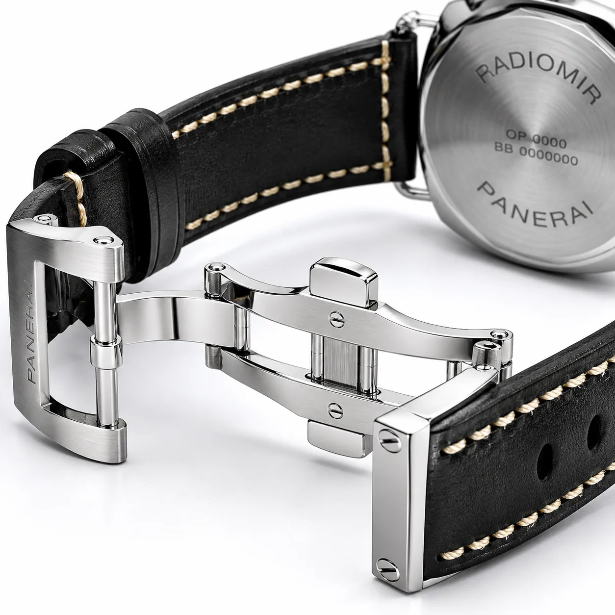 PANERAI 镭得米尔 (Radiomir) PAM01382 Cal.6000 Black Dial AI 头图 3 - 表扣表链 [ai-shot:bracelet-clasp]