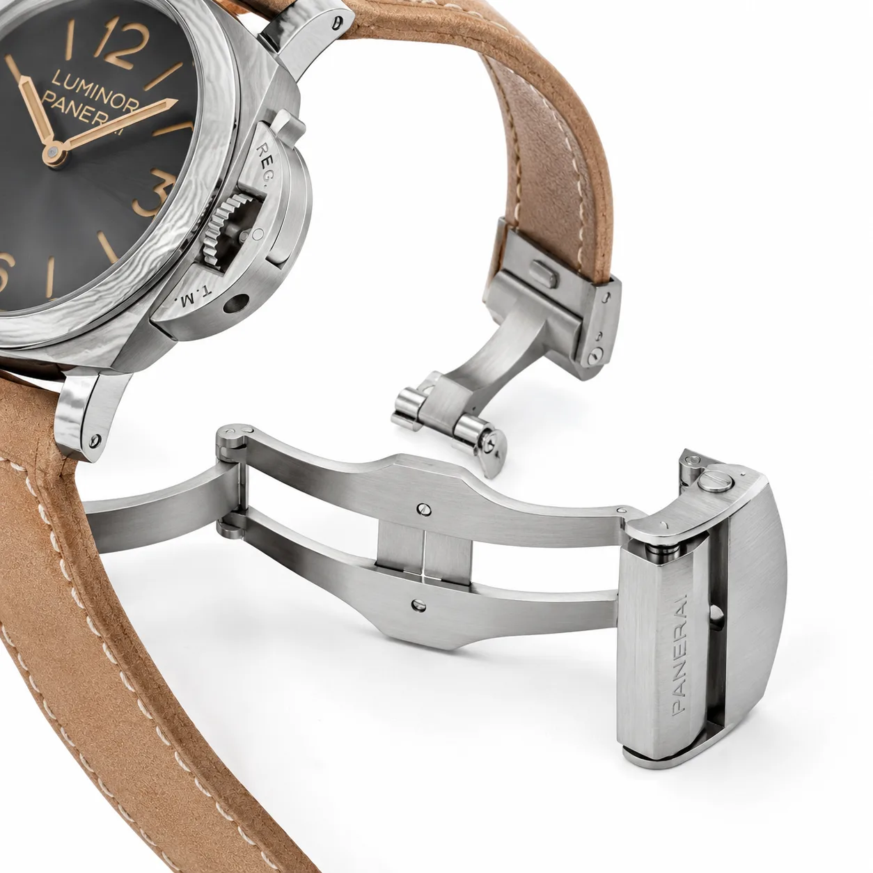 PANERAI 庐米诺 (Luminor) PAM01629 Cal.3000 AI 头图 3 - 表扣表链 [ai-shot:bracelet-clasp]
