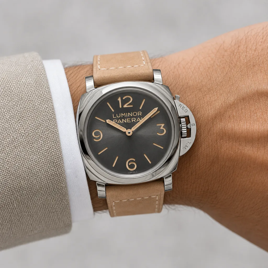 PANERAI 庐米诺 (Luminor) PAM01629 Cal.3000 AI 头图 4 - 佩戴图 [ai-shot:wrist-shot]
