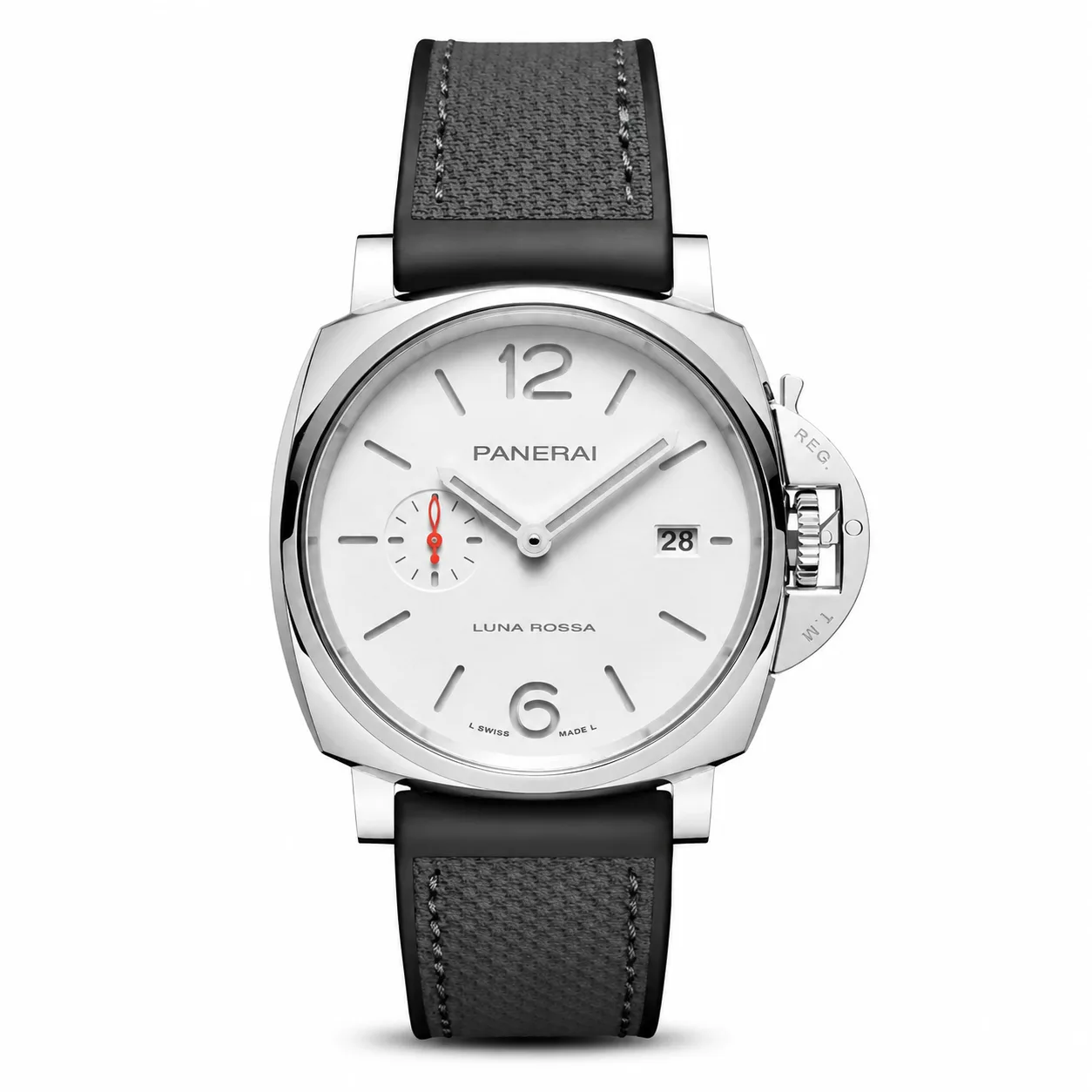 PANERAI 庐米诺杜尔 (Luminor Due) PAM01673 Cal.900 AI 头图 1 - 白底全貌 [ai-shot:full-white]