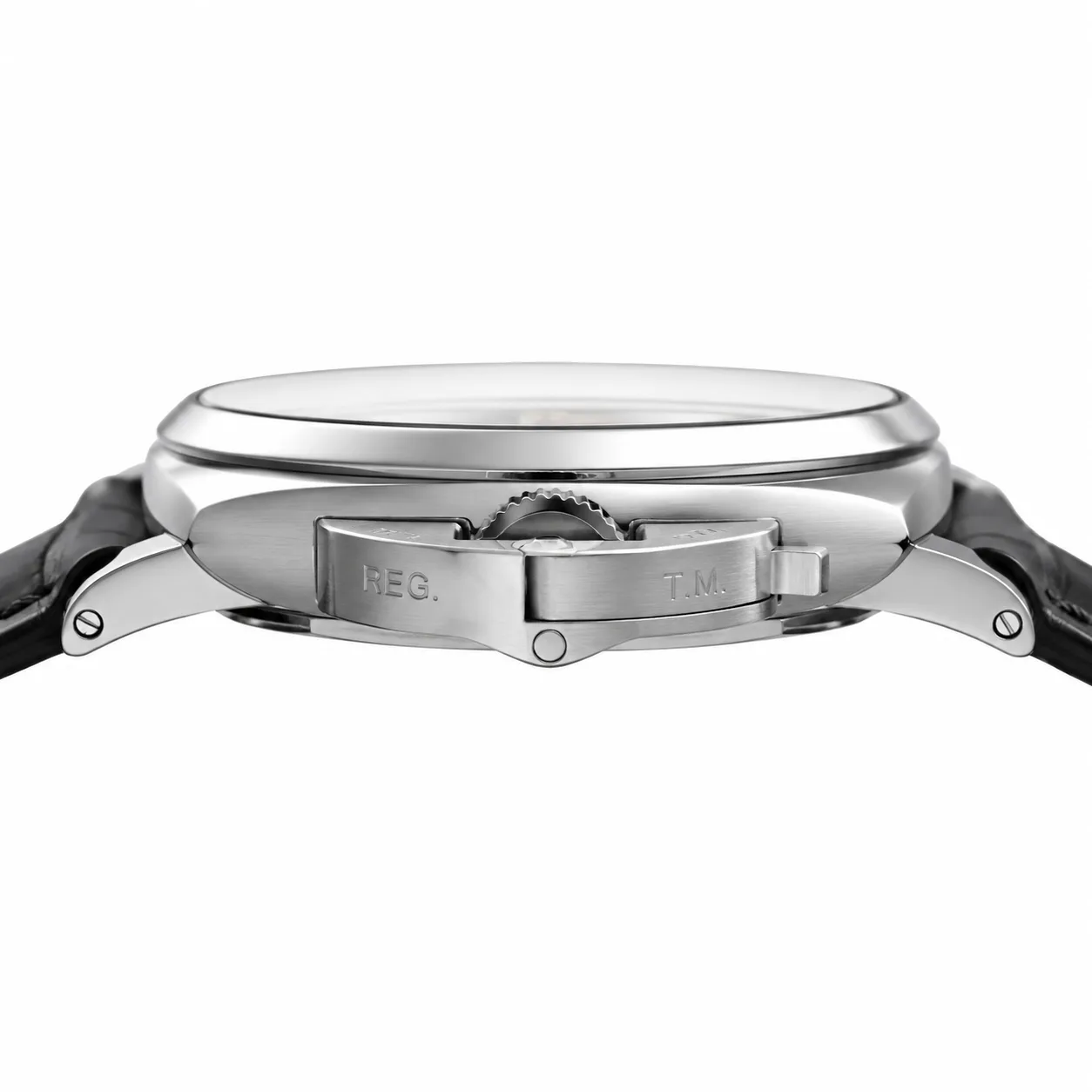 PANERAI 庐米诺杜尔 (Luminor Due) PAM01672 Cal.900 AI 头图 2 - 侧面细节 [ai-shot:side-detail]