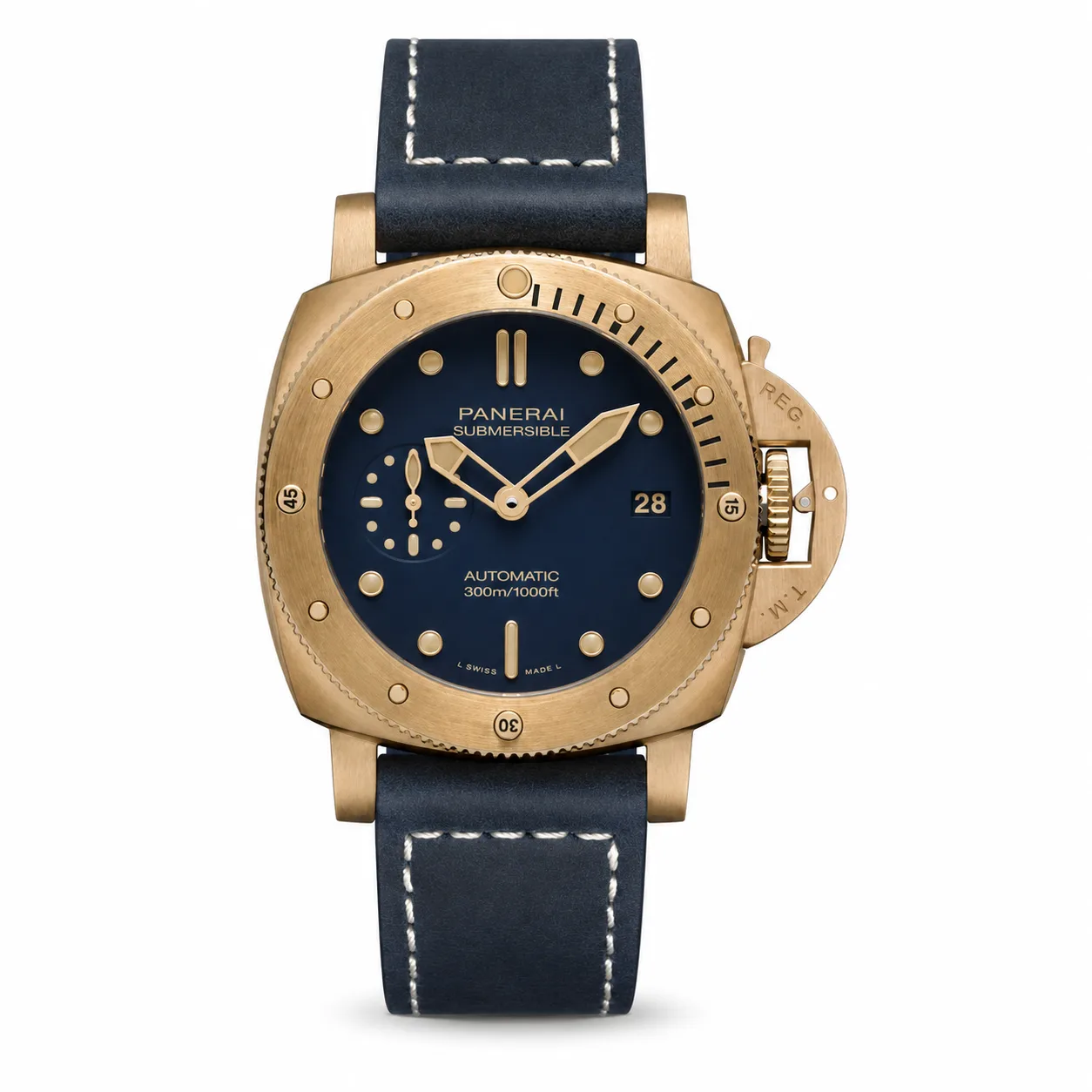 PANERAI Submersible潜行系列 PAM01074 Cal.900 Blue Dial AI 头图 1 - 白底全貌 [ai-shot:full-white]