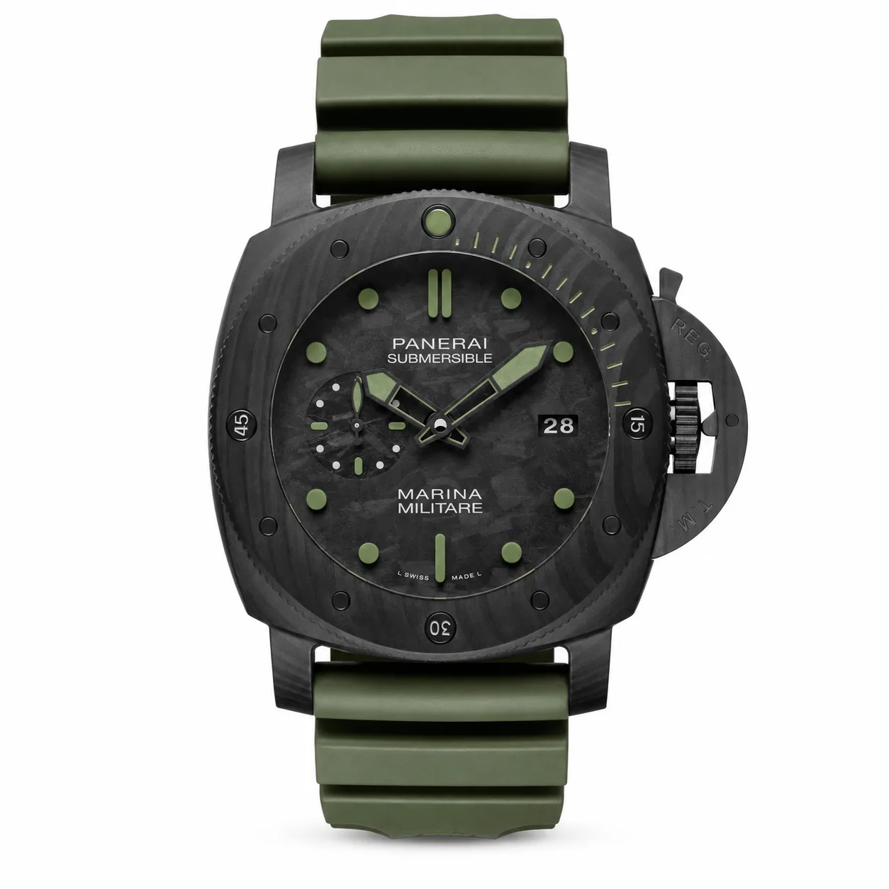 PANERAI 潜行 (Submersible) PAM00961 Cal.9010 AI 头图 1 - 白底全貌 [ai-shot:full-white]