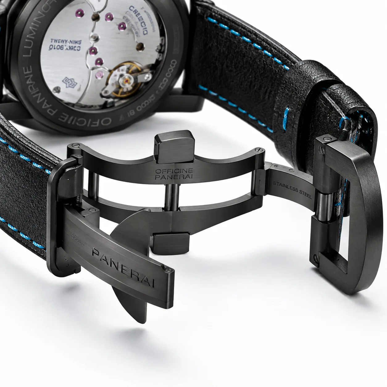 PANERAI 庐米诺系列 (Luminor) PAM01441 Cal.9010 Black Bezel AI 头图 3 - 表扣表链 [ai-shot:bracelet-clasp]