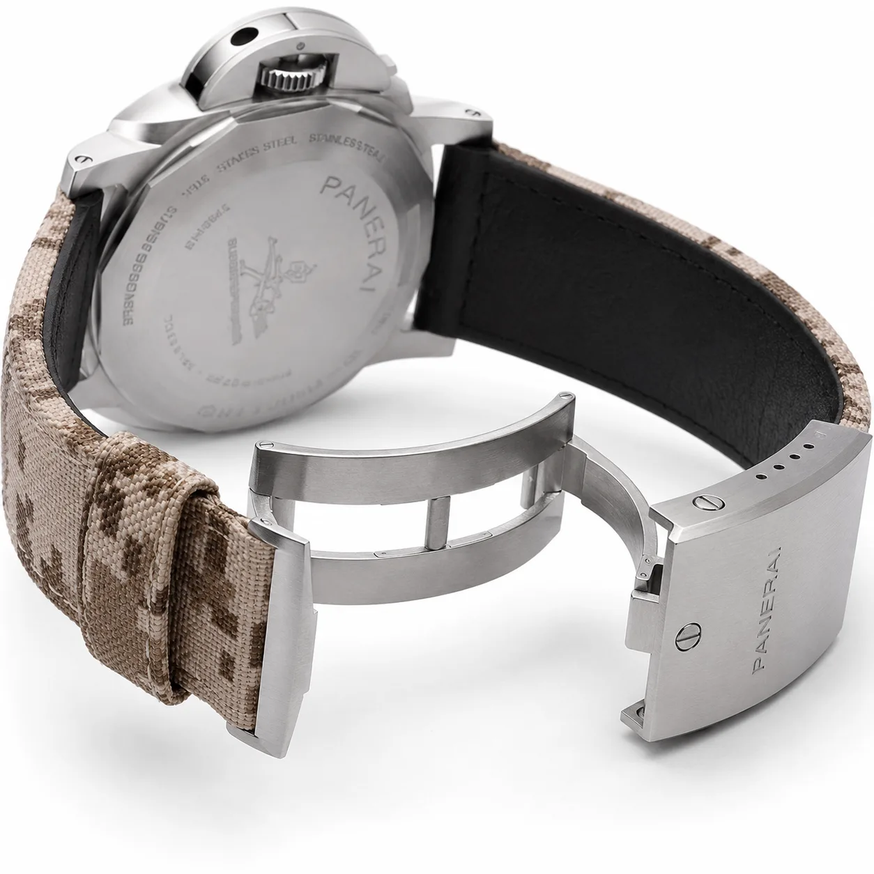 PANERAI 潜行系列 (Submersible) PAM01518 Cal.900 D-Blue Dial AI 头图 3 - 表扣表链 [ai-shot:bracelet-clasp]