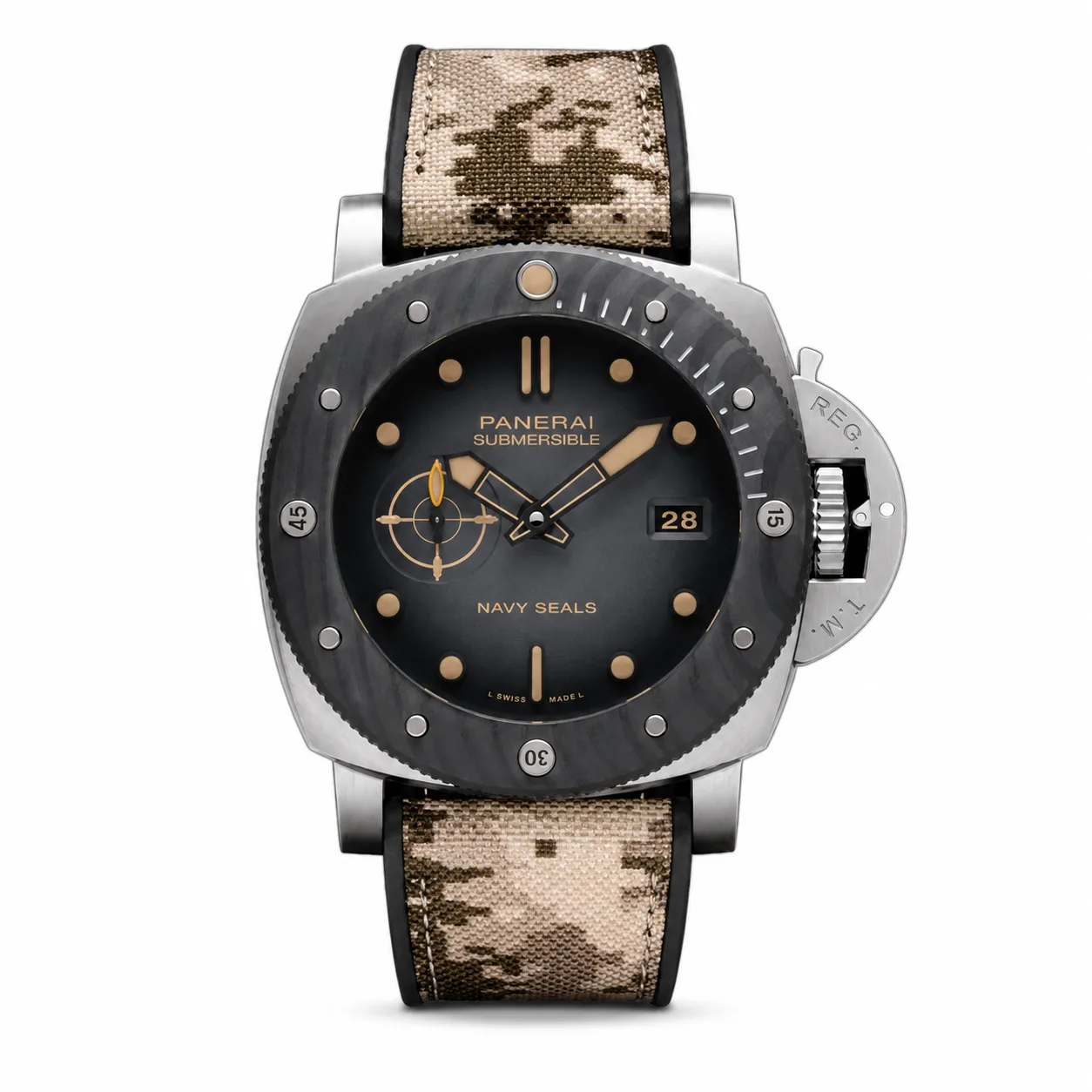 PANERAI 潜行系列 (Submersible) PAM01669 Cal.9010 D-Blue Dial AI 头图 1 - 白底全貌 [ai-shot:full-white]