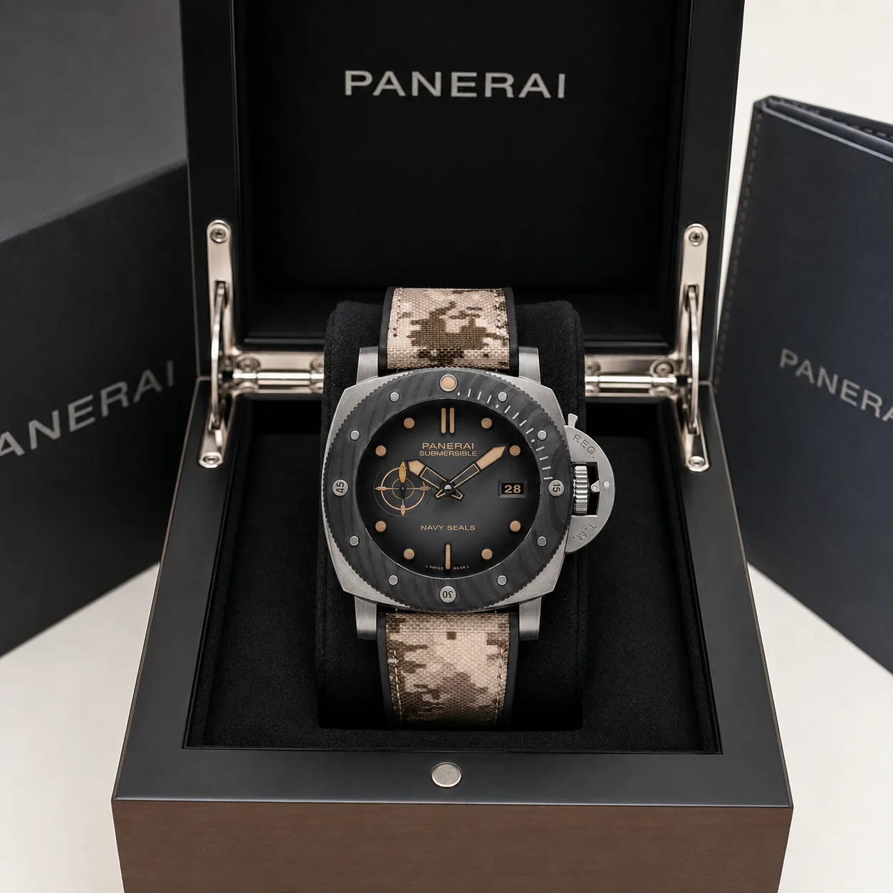 PANERAI 潜行系列 (Submersible) PAM01669 Cal.9010 D-Blue Dial AI 头图 5 - 包装盒 [ai-shot:box-shot]