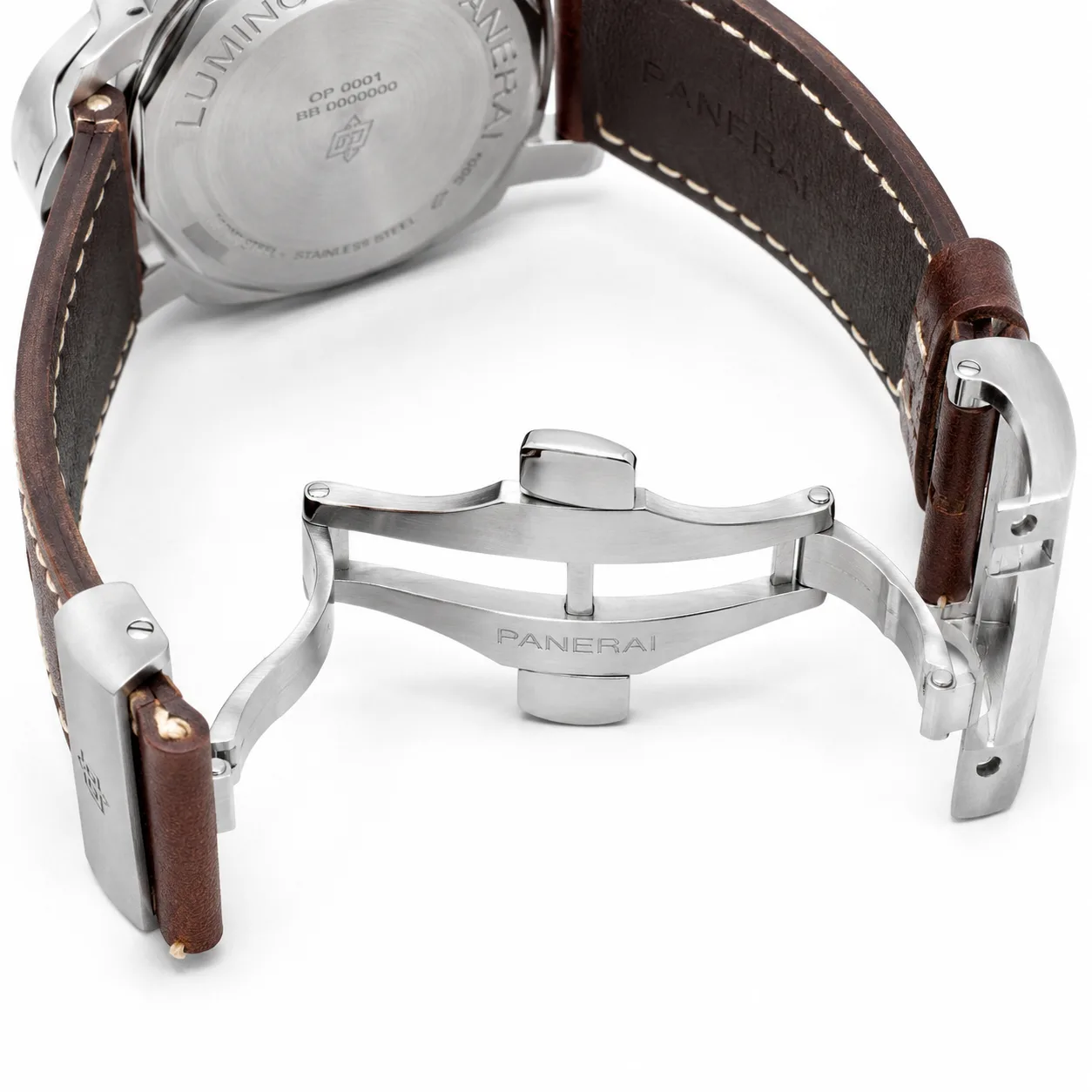 PANERAI 庐米诺系列 (Luminor) PAM01624 Cal.6000 Green Dial AI 头图 3 - 表扣表链 [ai-shot:bracelet-clasp]