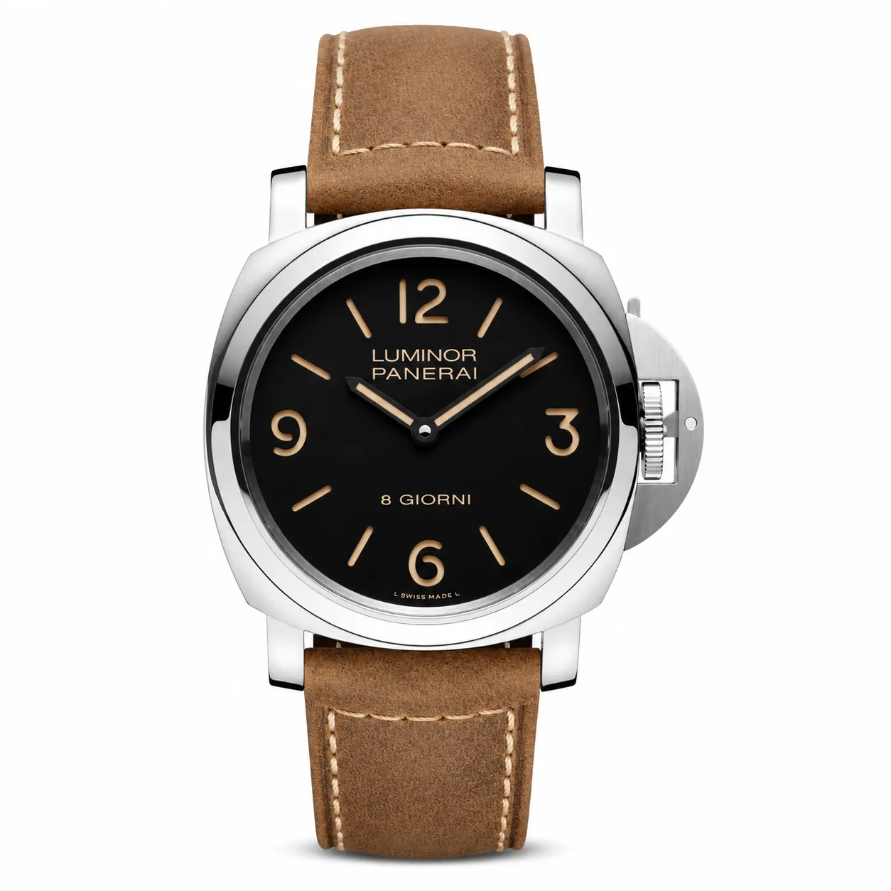 PANERAI 庐米诺系列 (Luminor) PAM00914 Cal.5000 Black Dial AI 头图 1 - 白底全貌 [ai-shot:full-white]