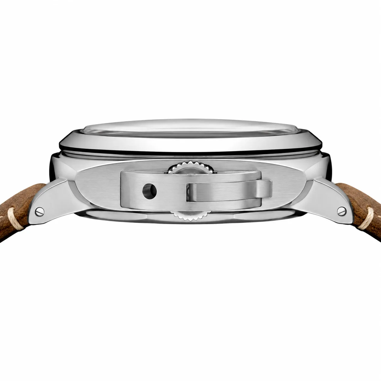 PANERAI 庐米诺系列 (Luminor) PAM00914 Cal.5000 Black Dial AI 头图 2 - 侧面细节 [ai-shot:side-detail]