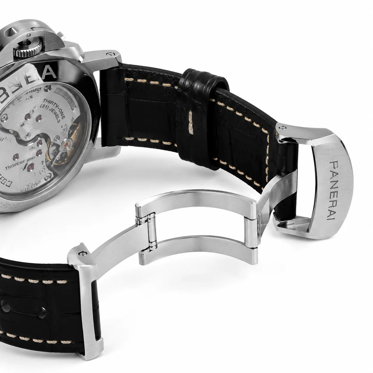 PANERAI 庐米诺系列 (Luminor Marina) PAM03312 Cal.980 AI 头图 3 - 表扣表链 [ai-shot:bracelet-clasp]