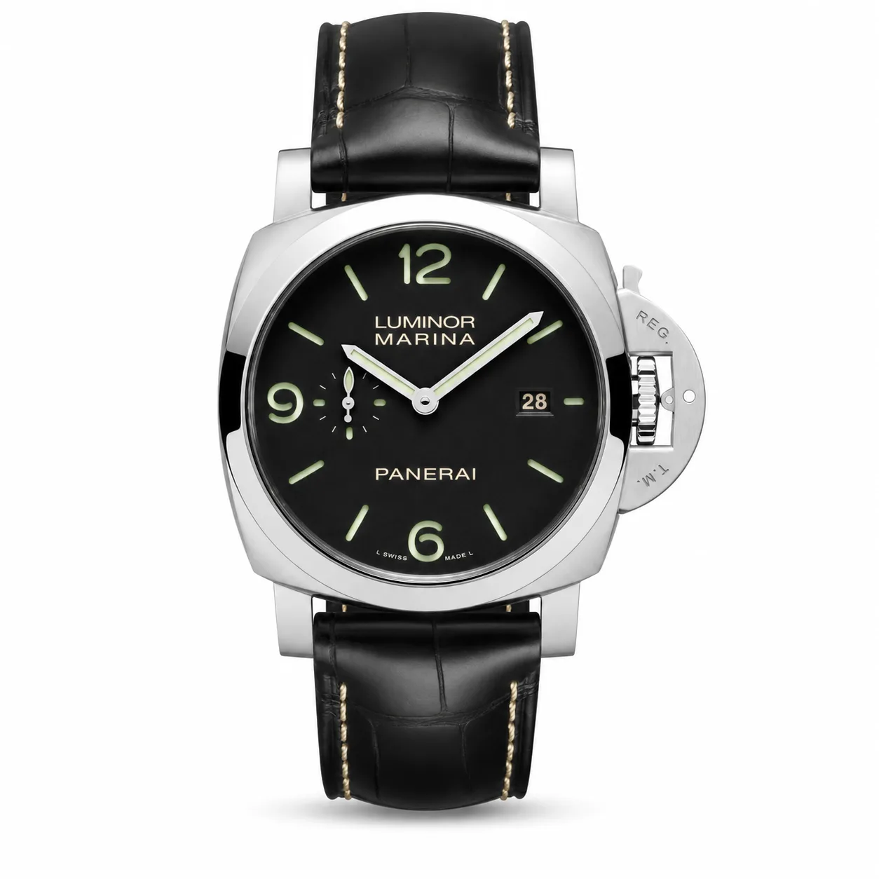 PANERAI 庐米诺系列 (Luminor Marina) PAM03312 Cal.980 AI 头图 1 - 白底全貌 [ai-shot:full-white]