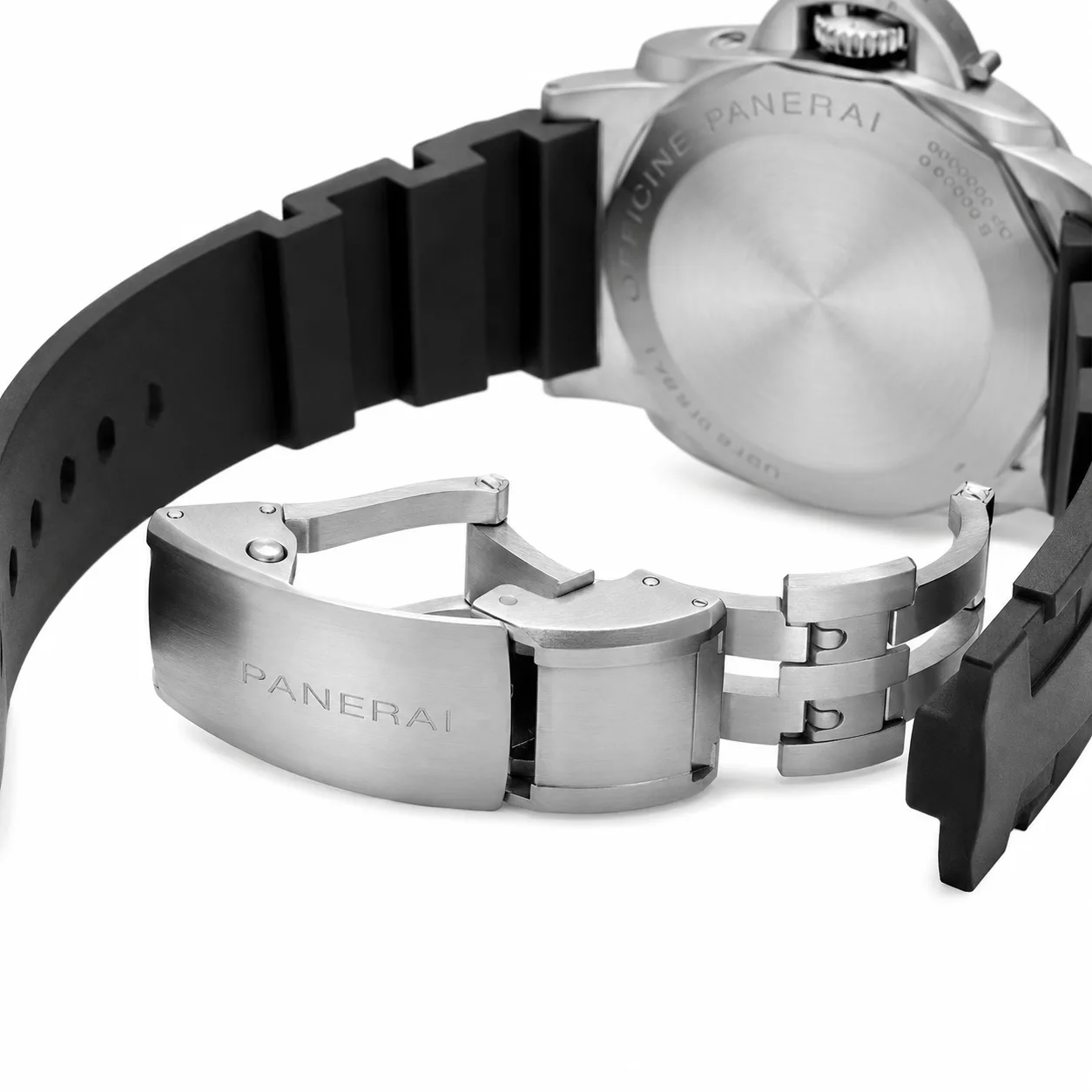 PANERAI 潜行系列 (Submersible) PAM01590 Cal.900 White Dial AI 头图 3 - 表扣表链 [ai-shot:bracelet-clasp]