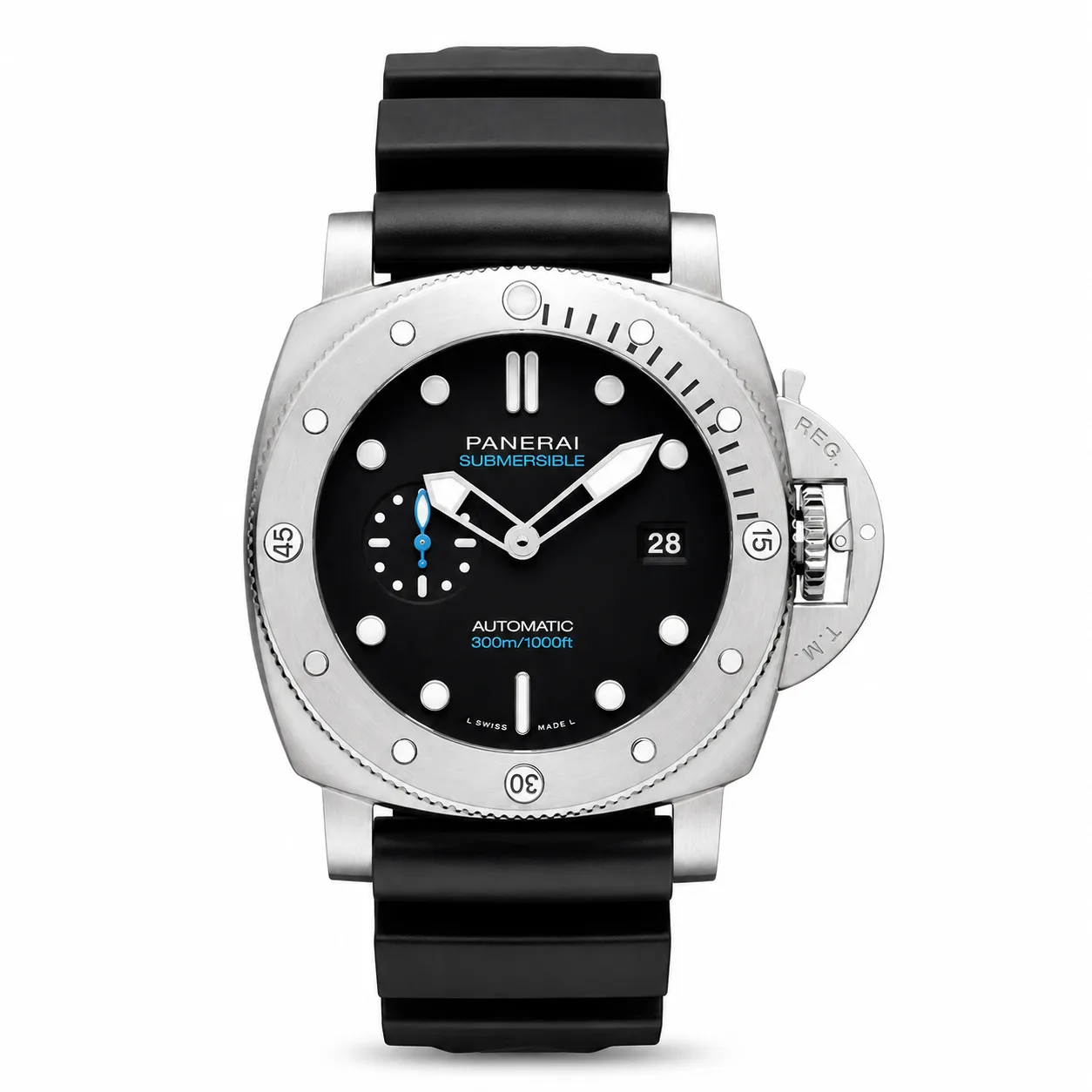 PANERAI 潜行系列 (Submersible) PAM01229 Cal.900 Black Dial AI 头图 1 - 白底全貌 [ai-shot:full-white]