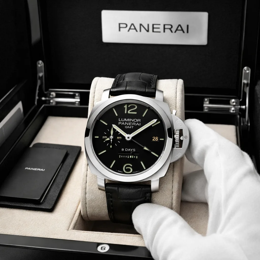 PANERAI GMT-Master II PAM00233 Cal.2002 Black Dial Steel Bezel AI 头图 5 - 包装盒 [ai-shot:box-shot]