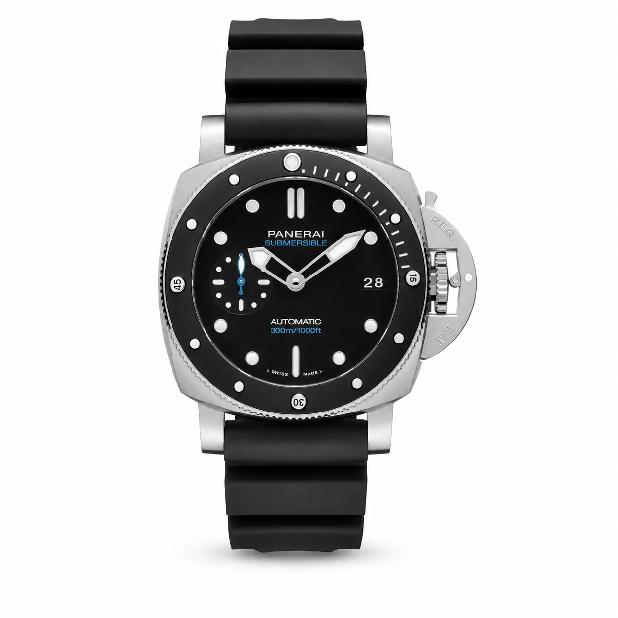 PANERAI 潜行系列 (Submersible) PAM02683 Cal.900 Black Dial Steel Bezel AI 头图 1 - 白底全貌 [ai-shot:full-white]