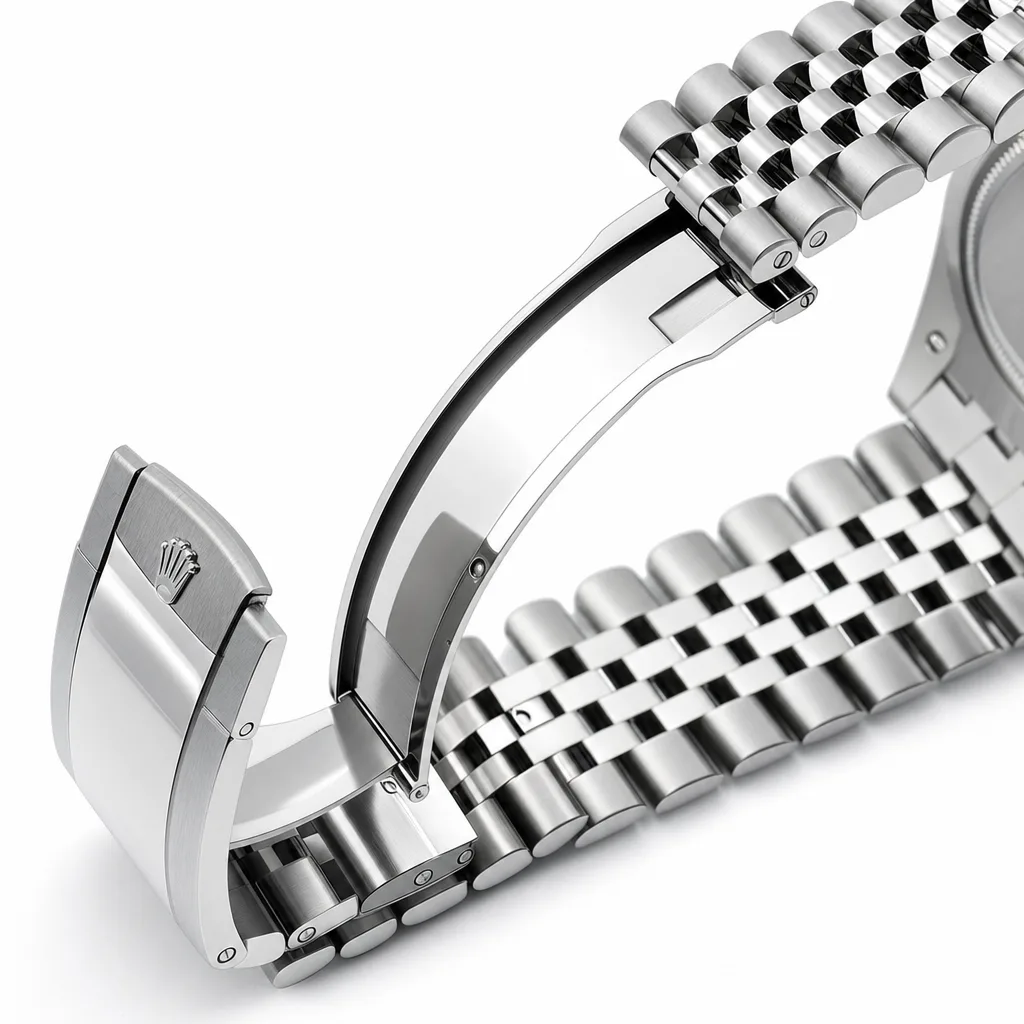 Rolex Datejust m126300-0026 41mm Green Dial Smooth Bezel AI 头图 3 - 表扣表链 [ai-shot:bracelet-clasp]