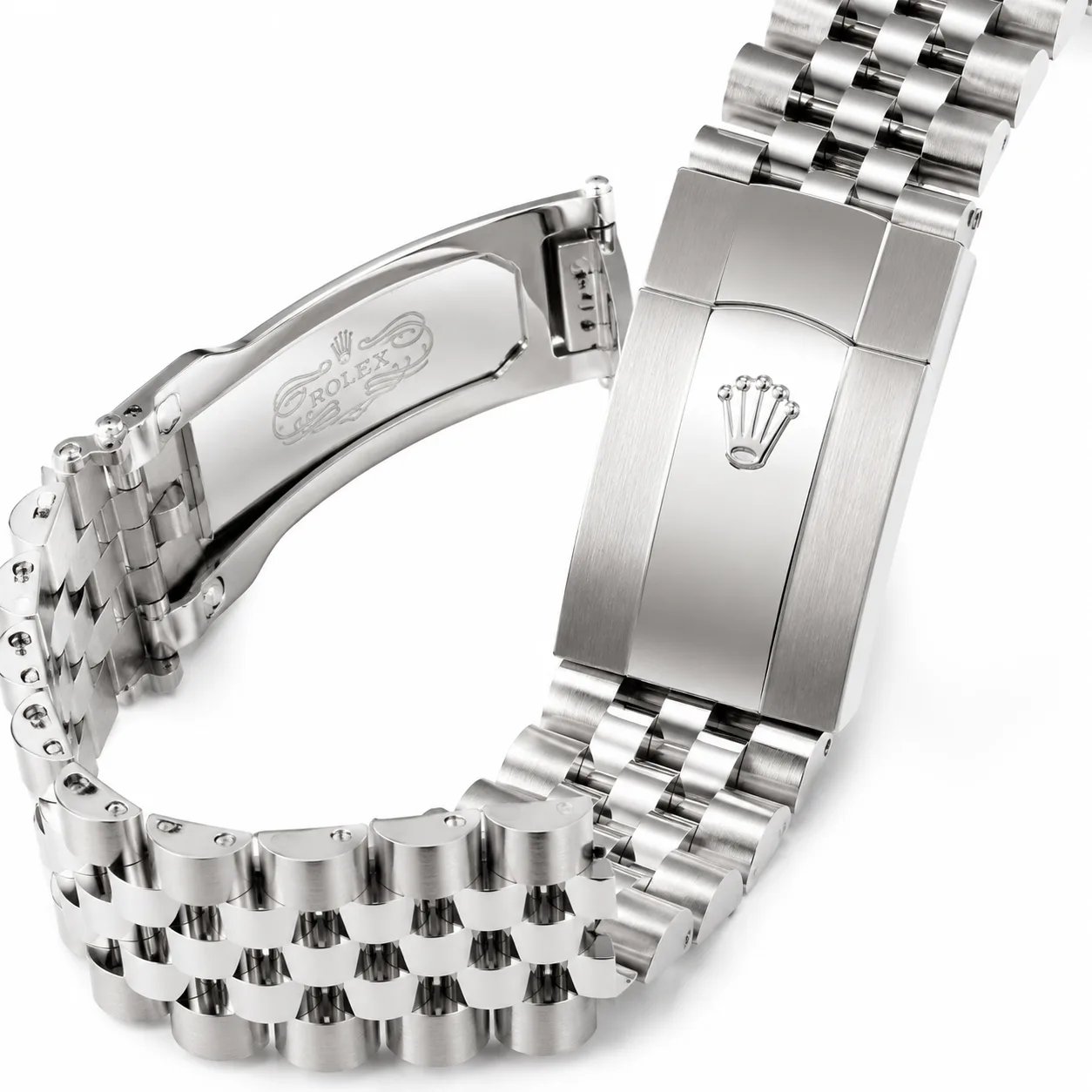 Rolex Datejust m126334-0038 41mm Blue Dial White Gold Fluted Bezel 904L Stainless Steel and 18K White Gold AI 头图 3 - 表扣表链 [ai-shot:bracelet-clasp]