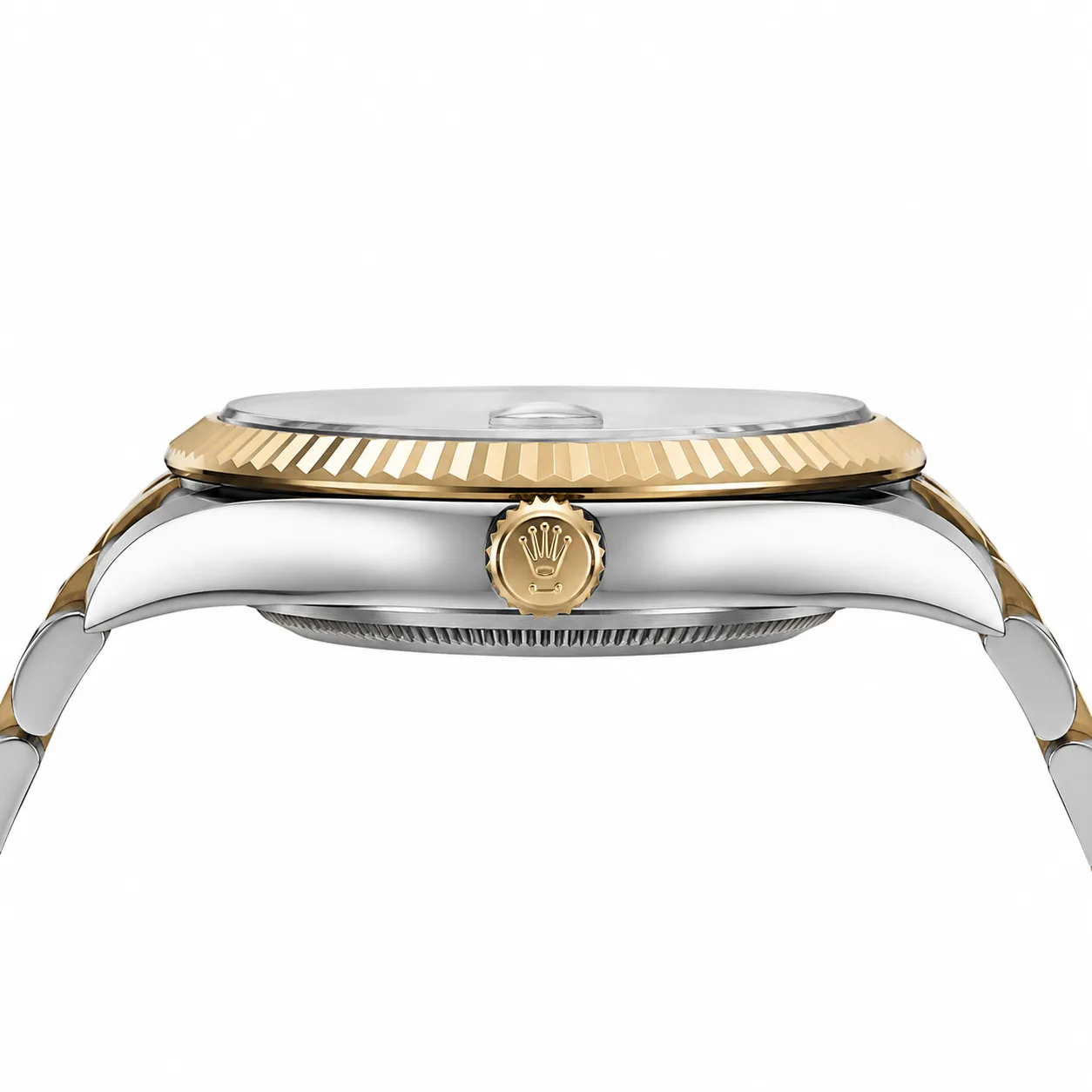 Rolex Datejust m126333-0026 41mm Cal.3235 / 18K 904L Stainless Steel and 18K Yellow Gold AI 头图 2 - 侧面细节 [ai-shot:side-detail]