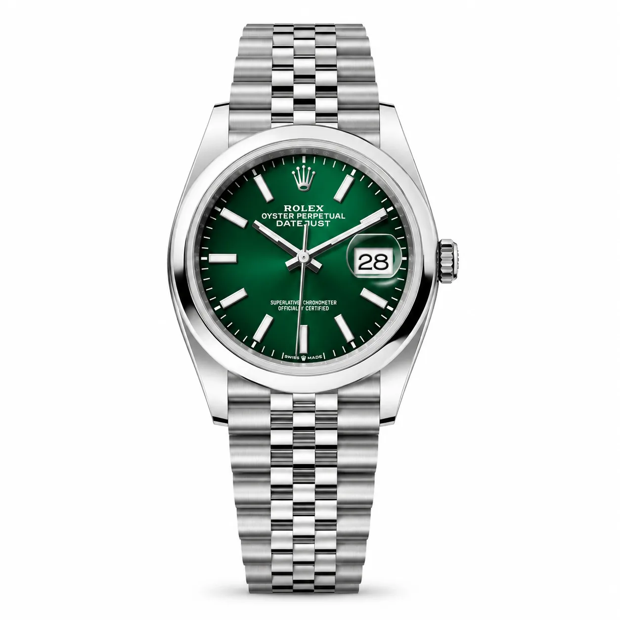 Rolex Datejust m126200-0026 36mm Cal.3235 904L Stainless Steel AI 头图 1 - 白底全貌 [ai-shot:full-white]