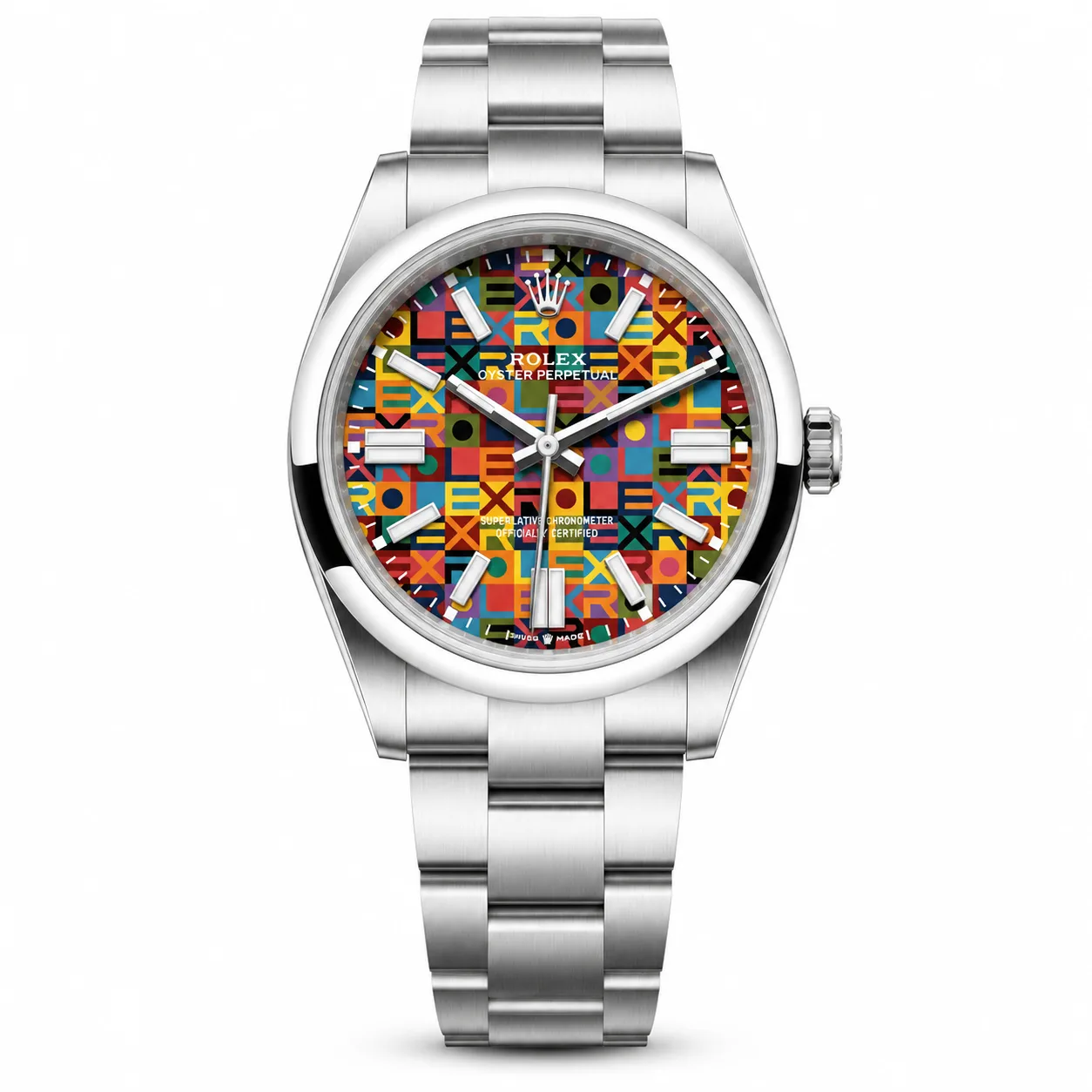 Rolex Oyster Perpetual m134300-0010 41mm Cal.3230 904L Stainless Steel AI 头图 1 - 白底全貌 [ai-shot:full-white]