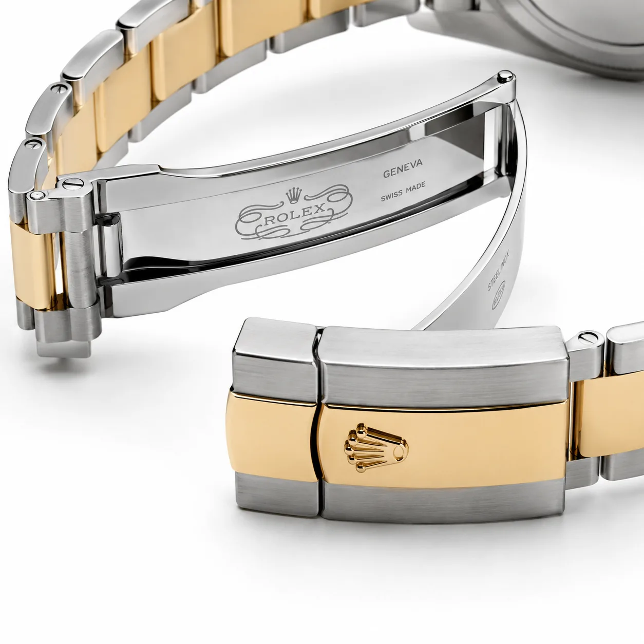 Rolex Datejust m126233-0023 41mm Cal.3235 / 18K 904L Stainless Steel and 18K Yellow Gold AI 头图 3 - 表扣表链 [ai-shot:bracelet-clasp]