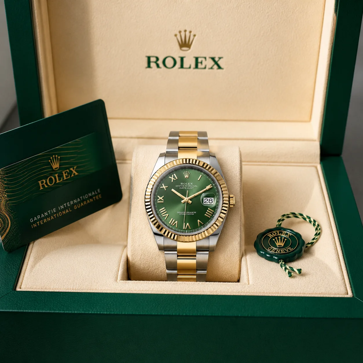 Rolex Datejust m126233-0023 41mm Cal.3235 / 18K 904L Stainless Steel and 18K Yellow Gold AI 头图 5 - 包装盒 [ai-shot:box-shot]