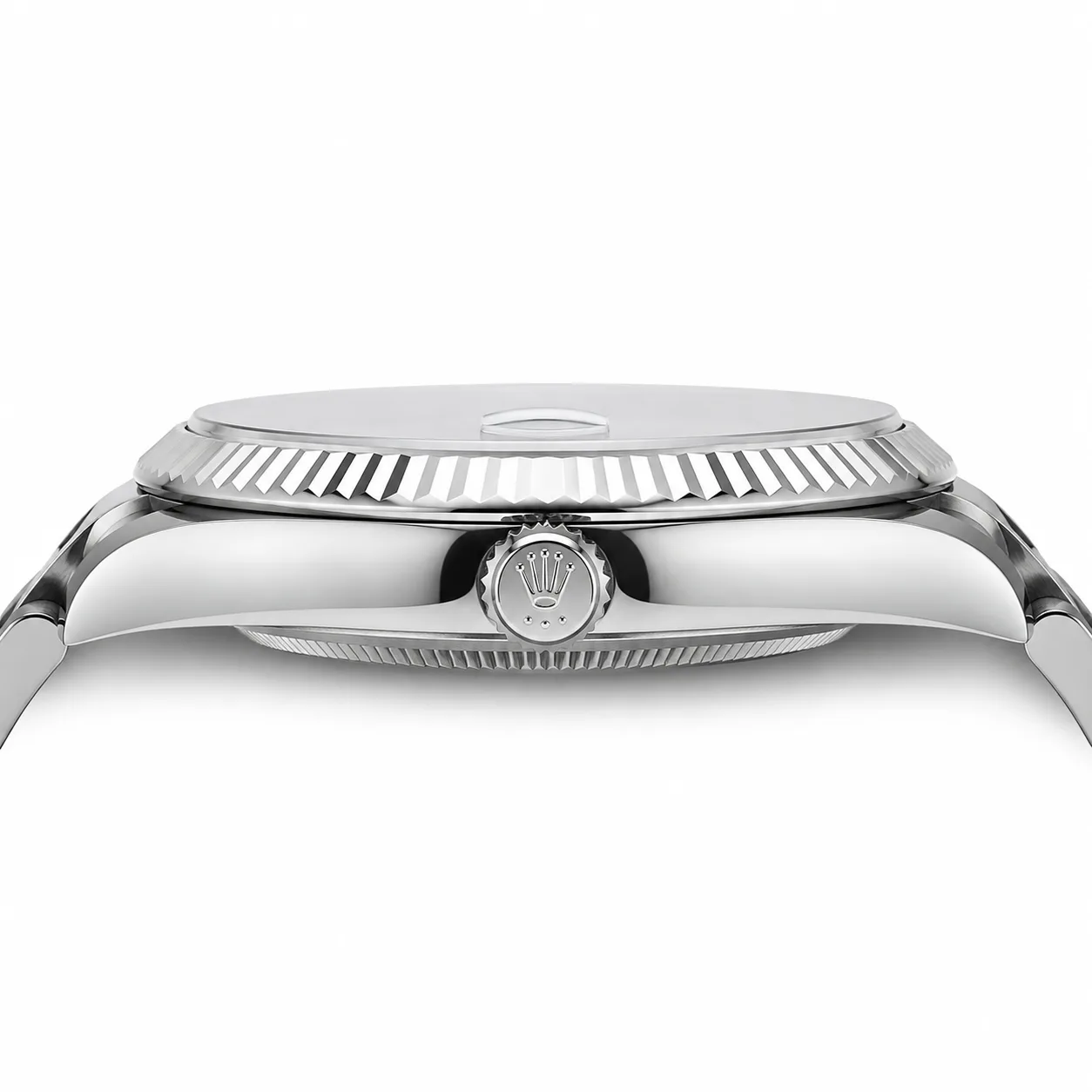 Rolex Datejust m126334-0035 41mm Cal.3235 / 18K 904L Stainless Steel and 18K White Gold AI 头图 2 - 侧面细节 [ai-shot:side-detail]